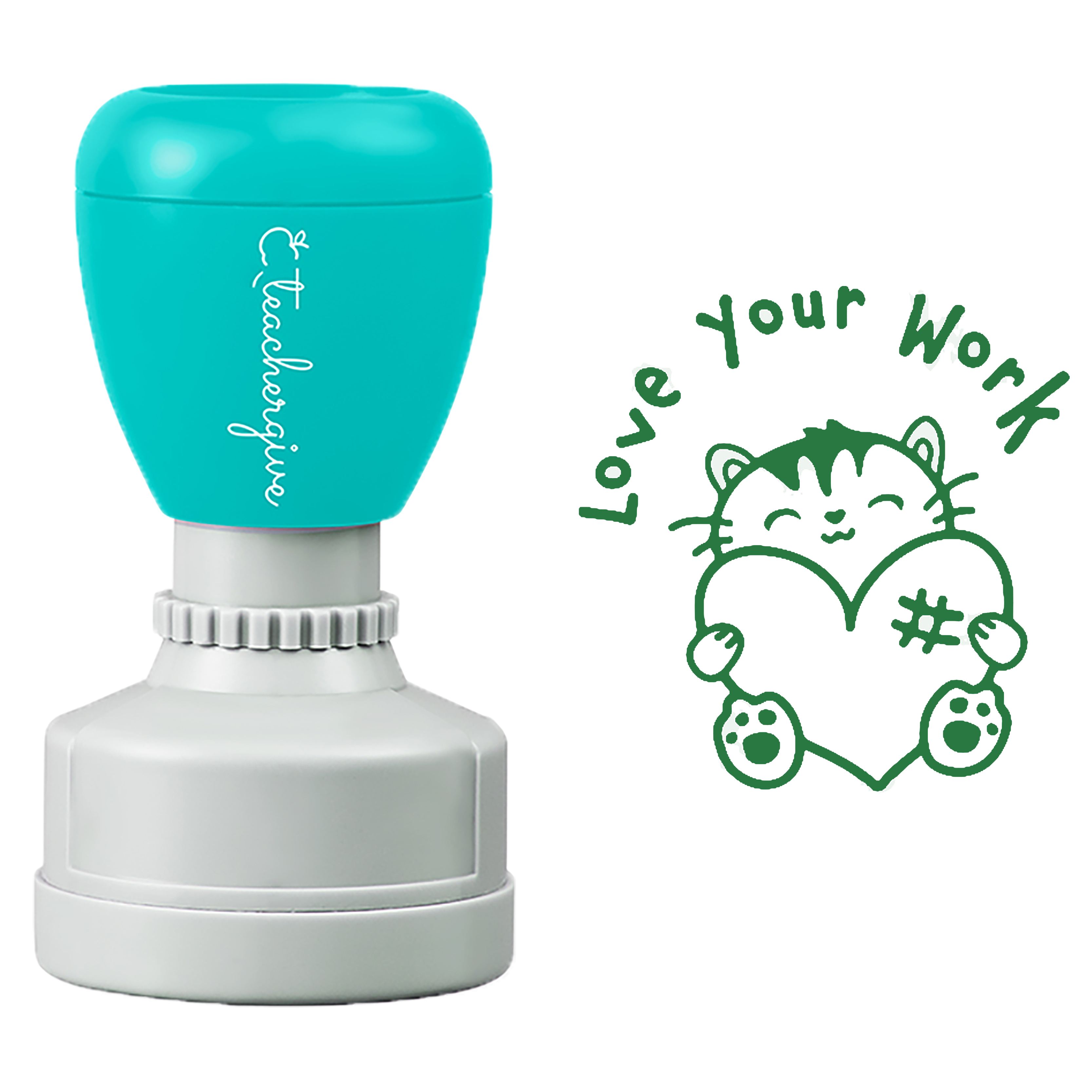 Love Your Work Cat Teacher Stamp