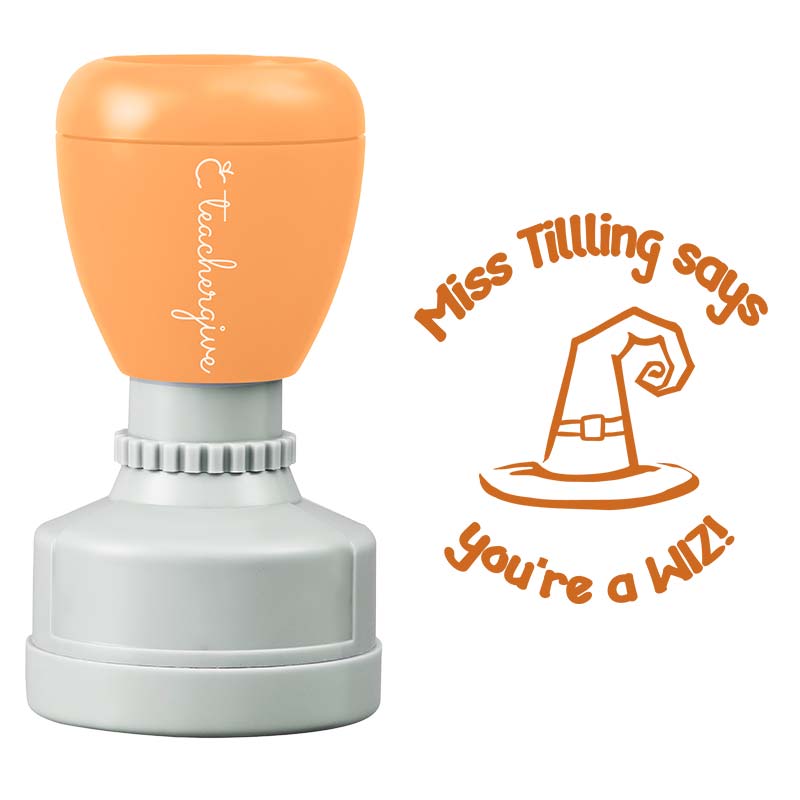 Personalized You'are Wiz Teacher Stamp
