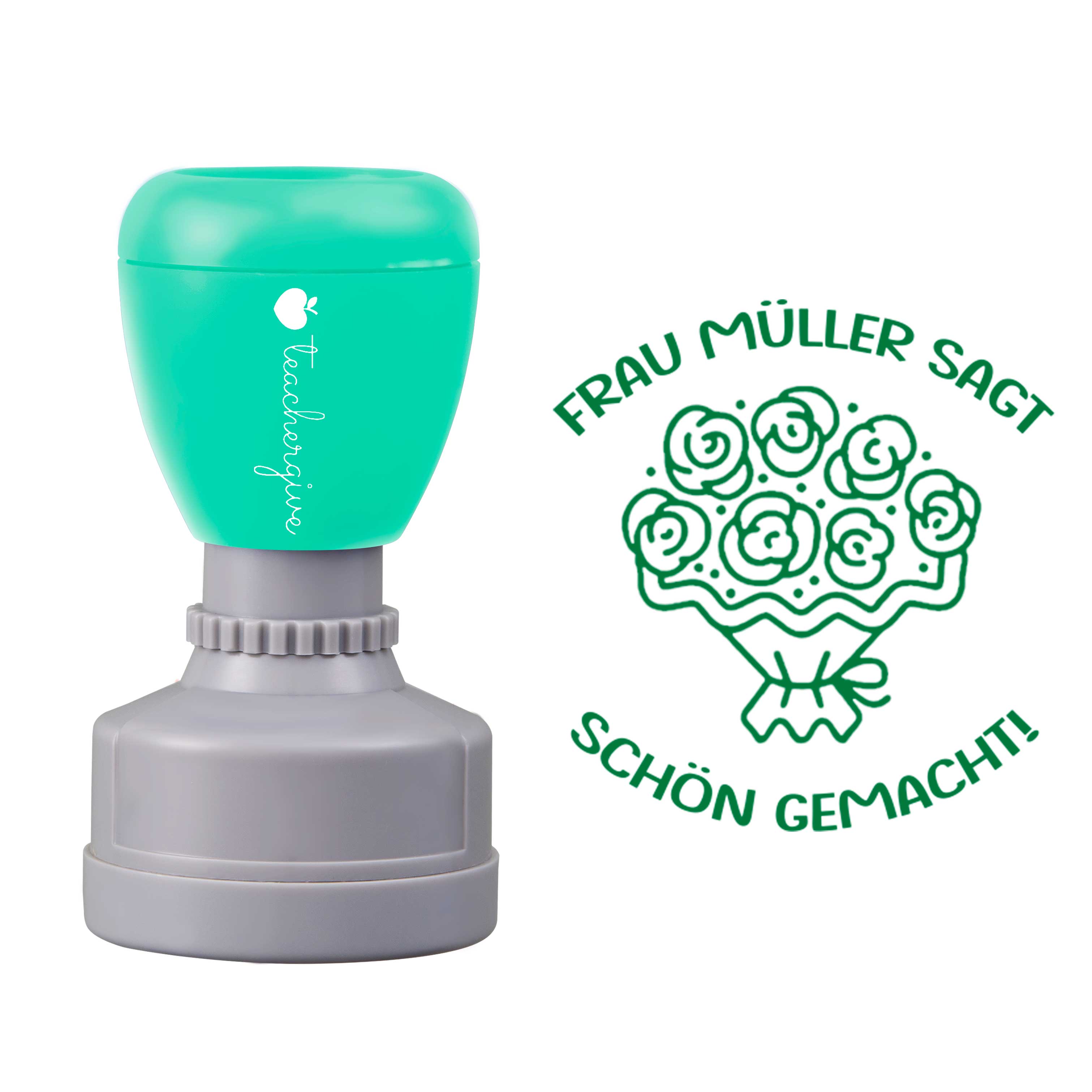 Personalisiert Name sagt schön gemacht Lehrer Stempel