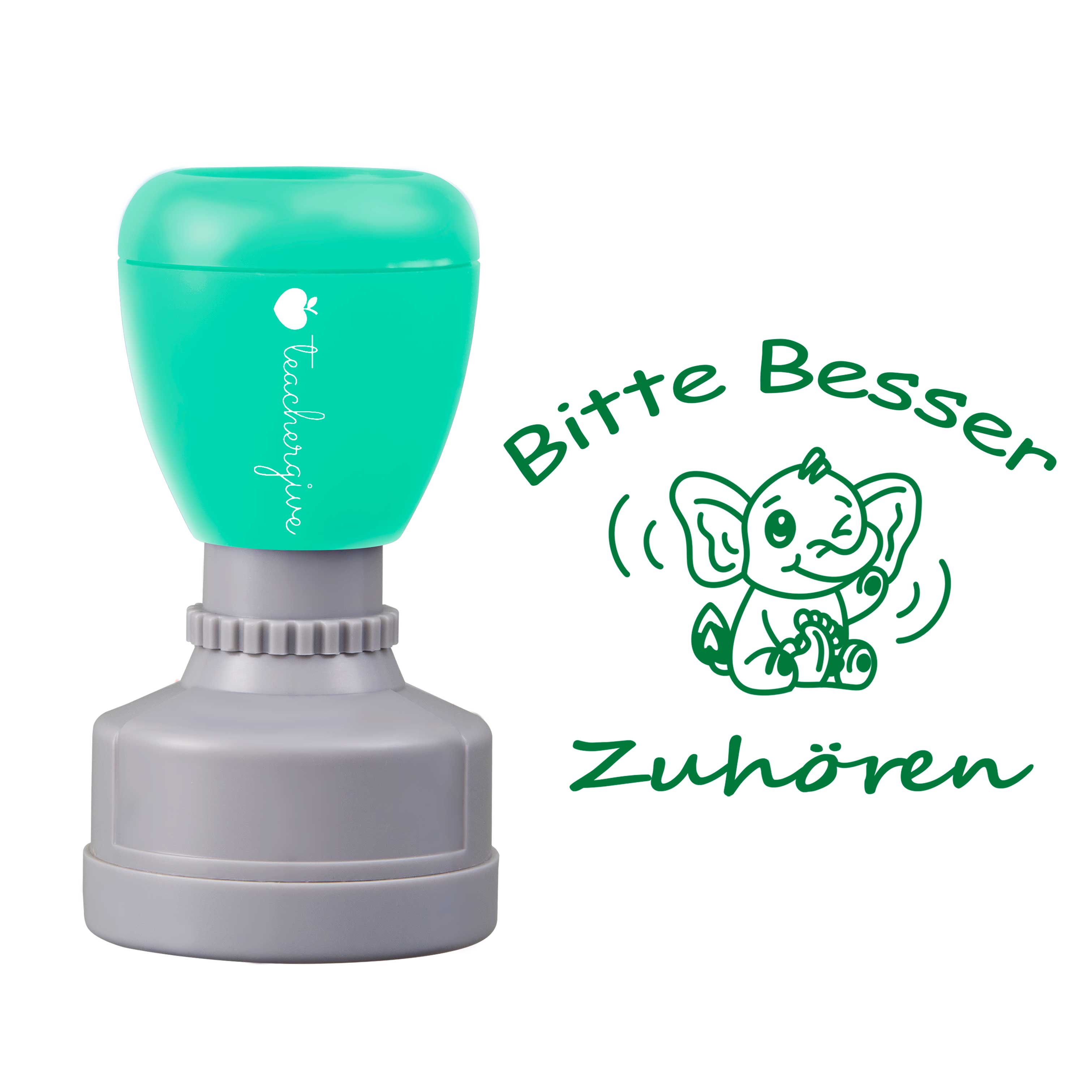 Bitte besser zuhören Lehrer Stempel