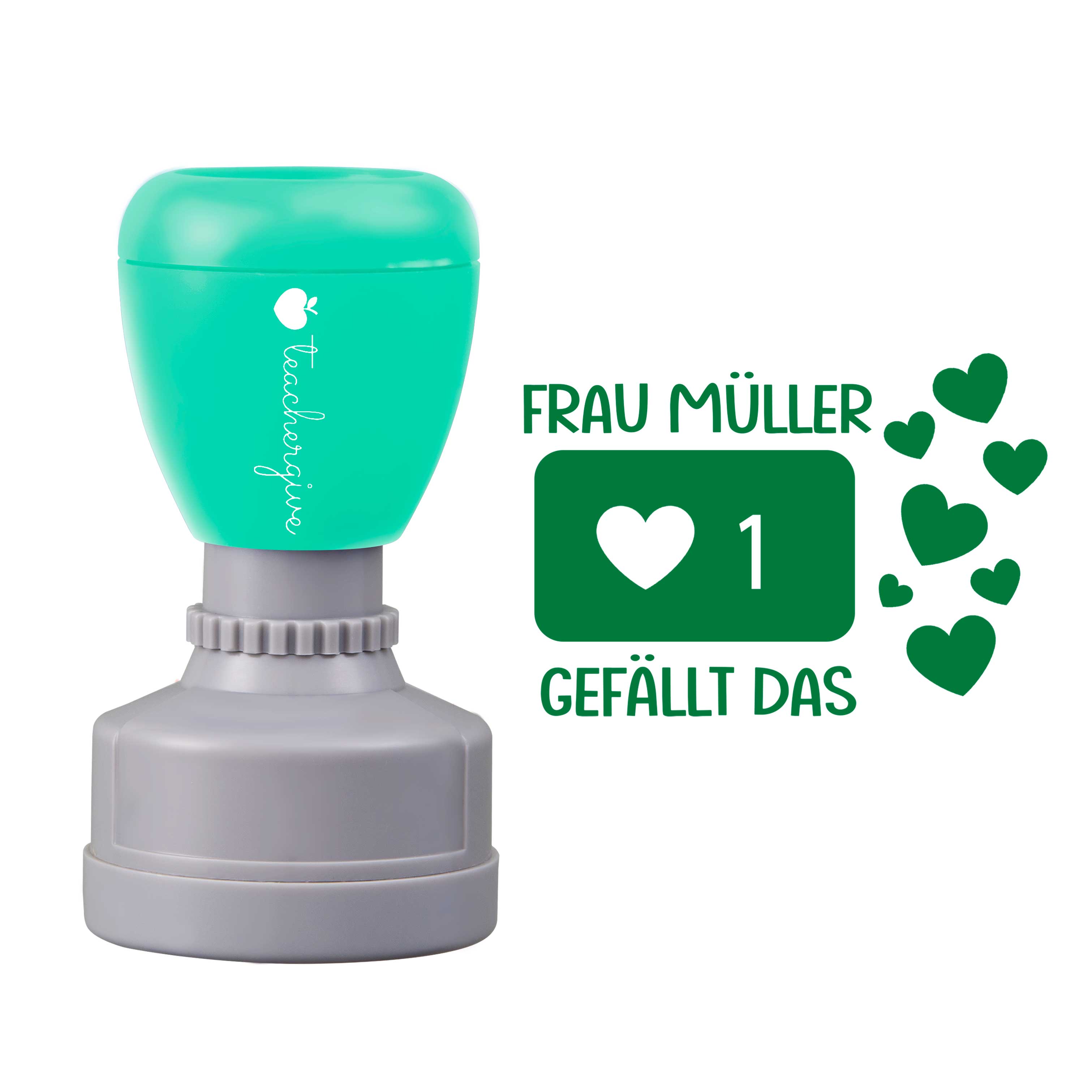 Personalisiert Name gefällt das Lehrer Stempel
