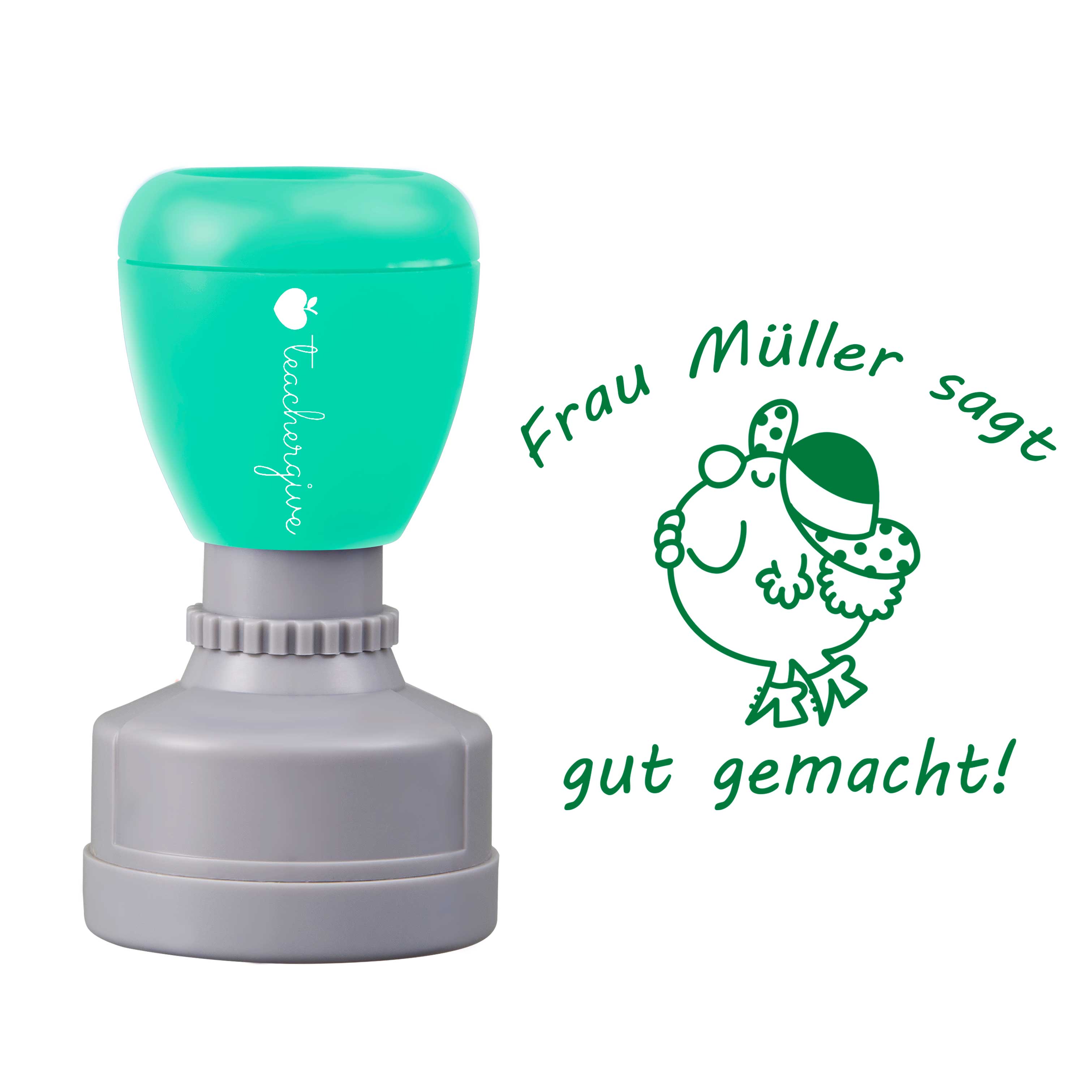 Personalisiert gut gemacht Lehrer Stempel