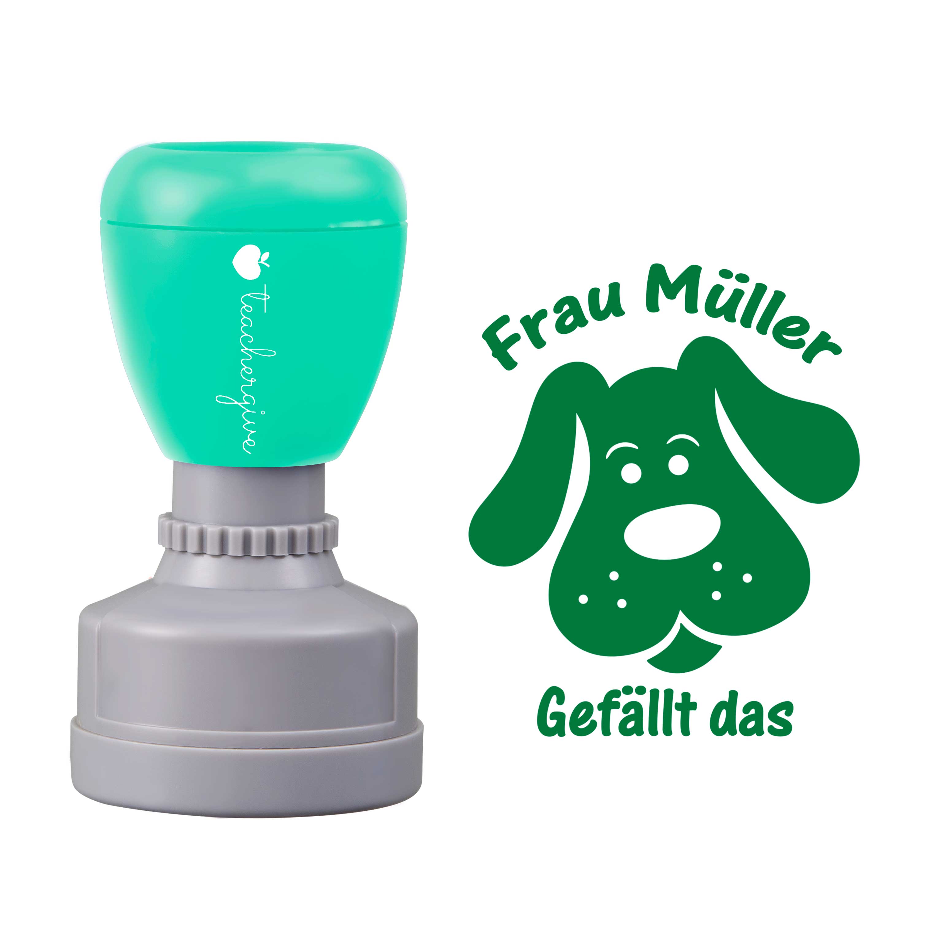 Personalisiert gefällt das Lehrer Stempel