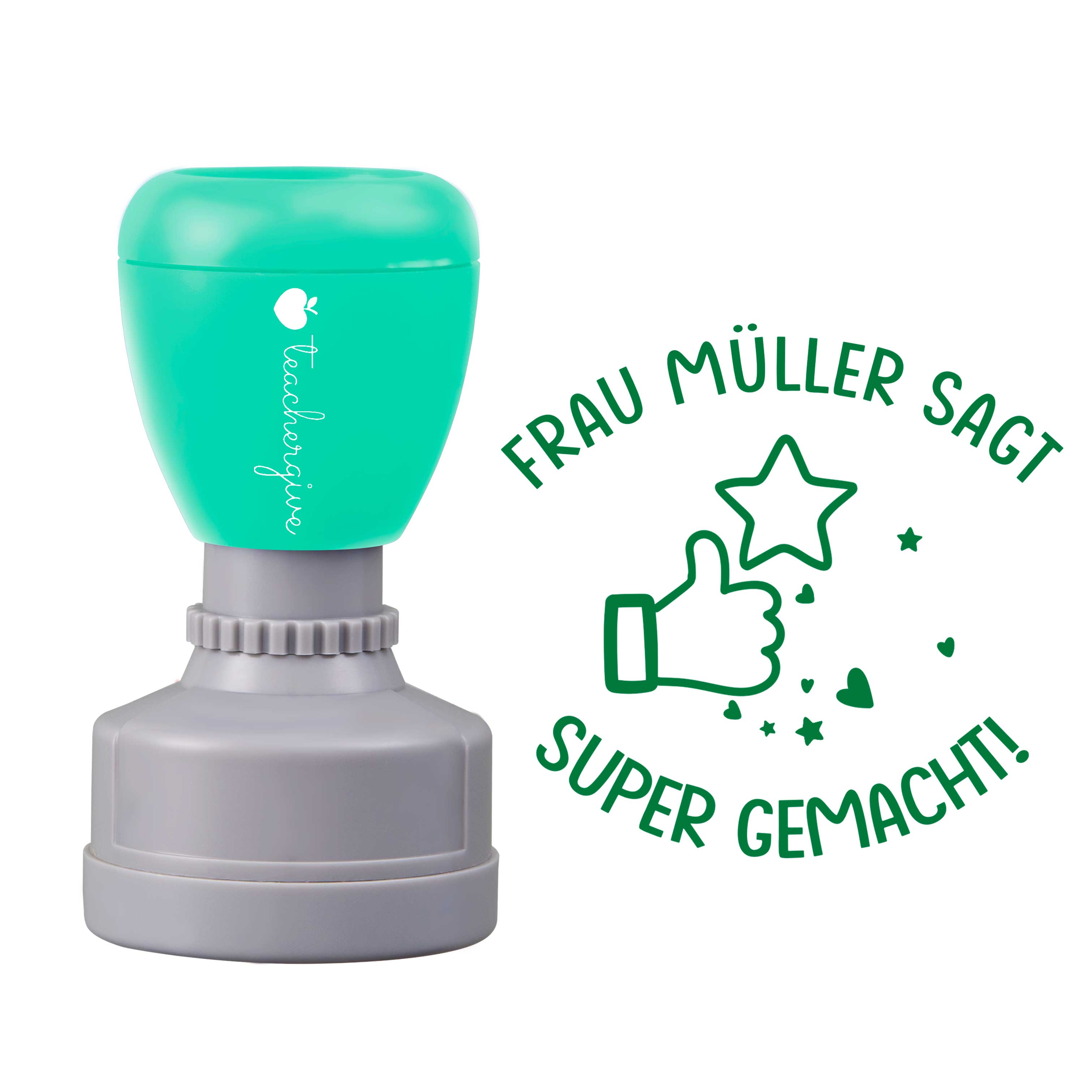 Personalisiert sagt super gemacht Lehrer Stempel