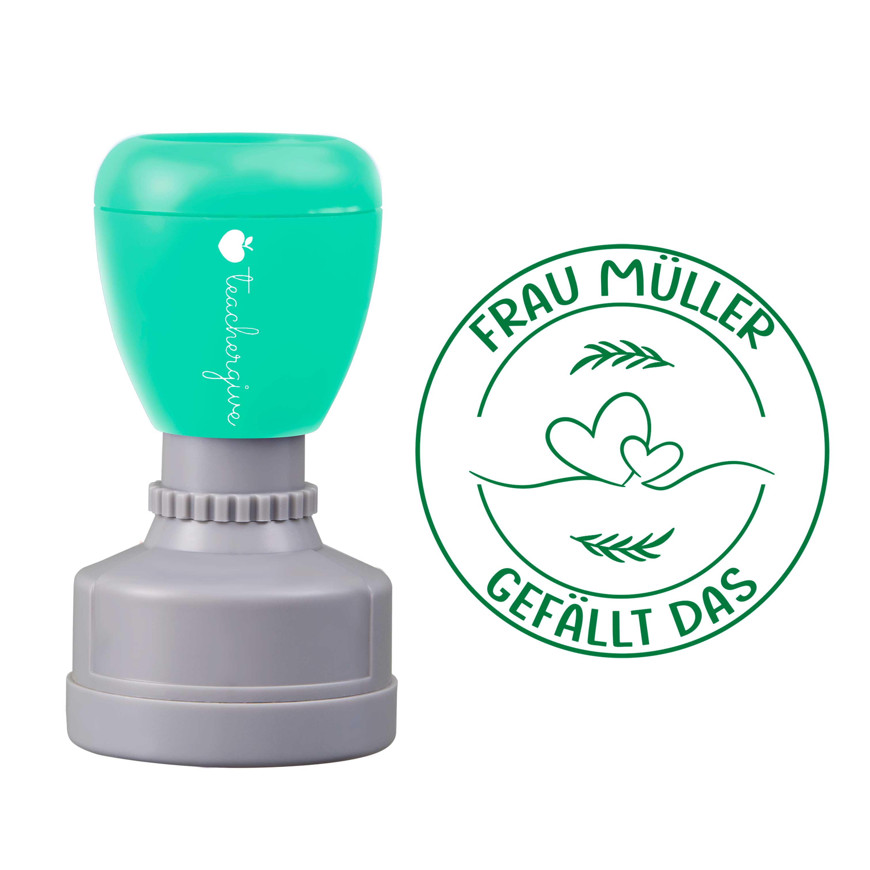 Personalisiert gefällt das Lehrer Stempel