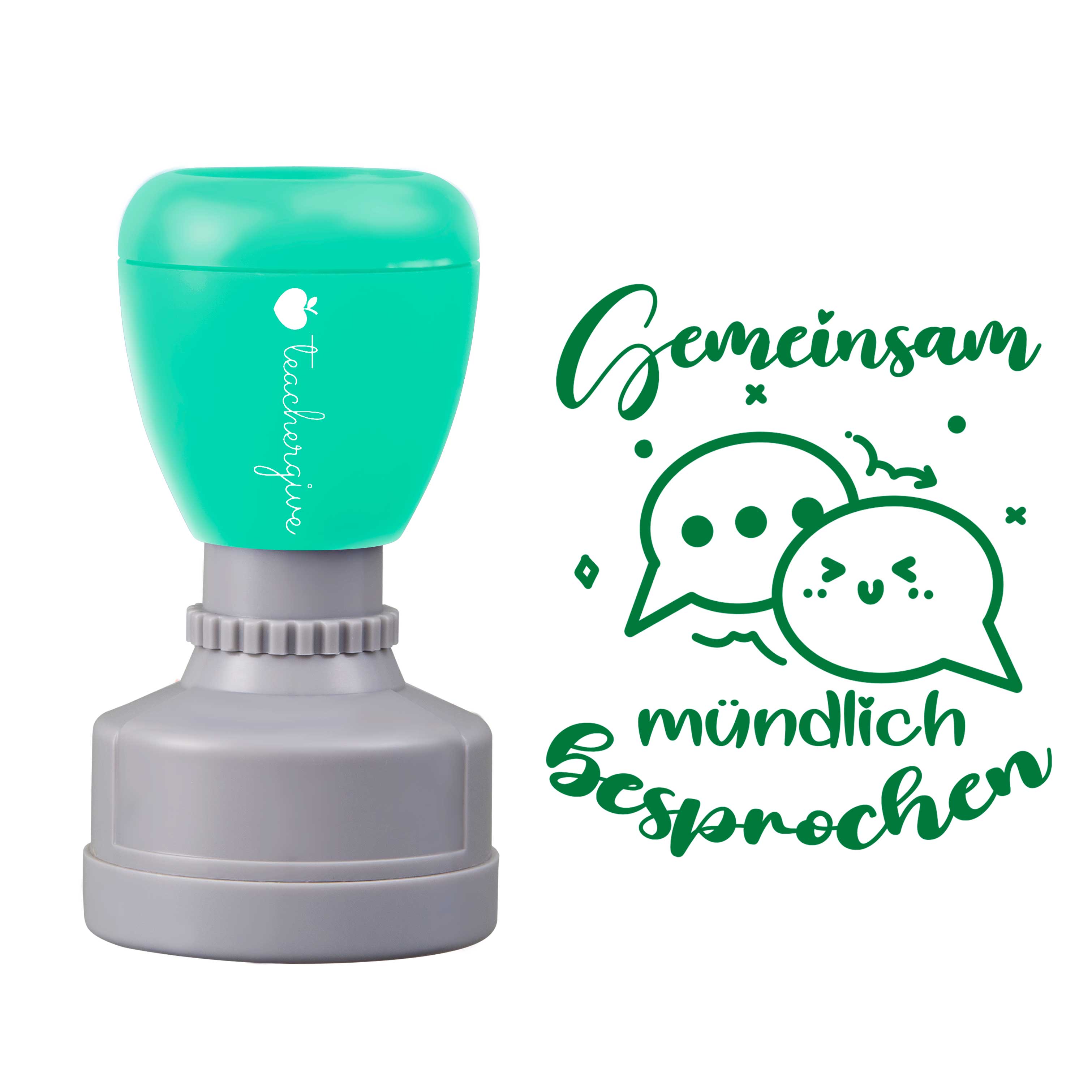 Gemeinsam mündlich besprochen Lehrer Stempel