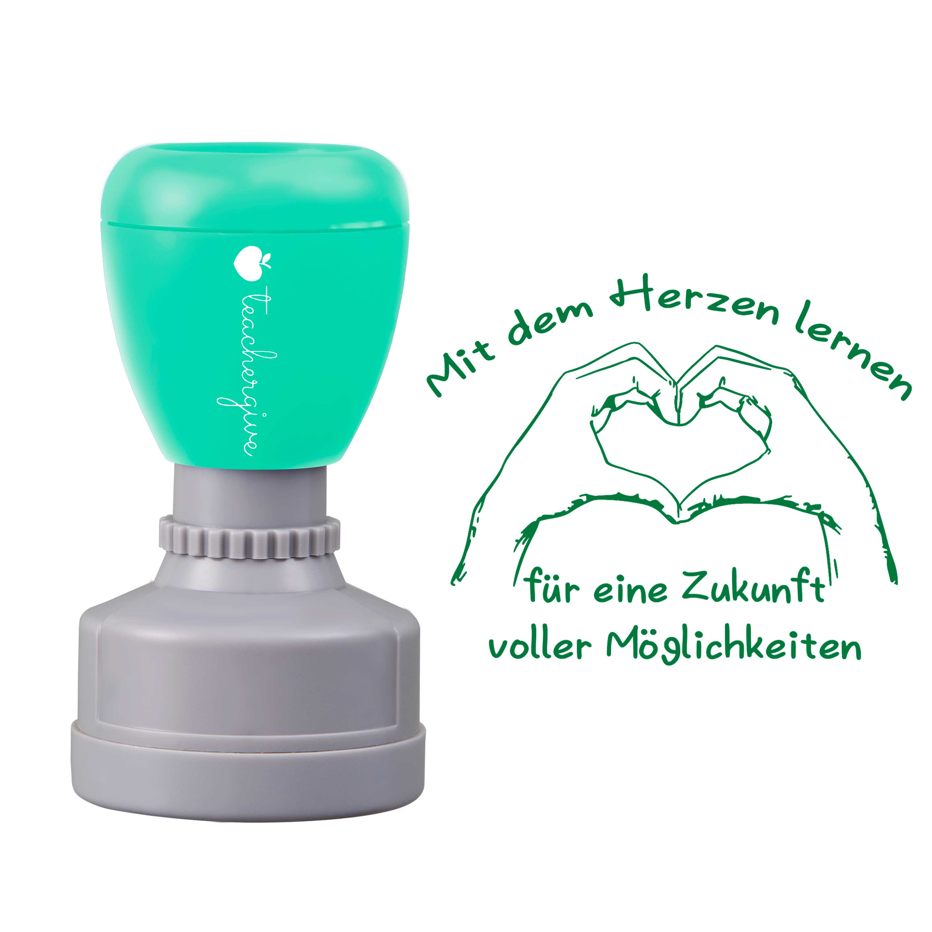Mit dem Herzen lernen für eine Zukunft voller Möglichkeiten Lehrer Stempel