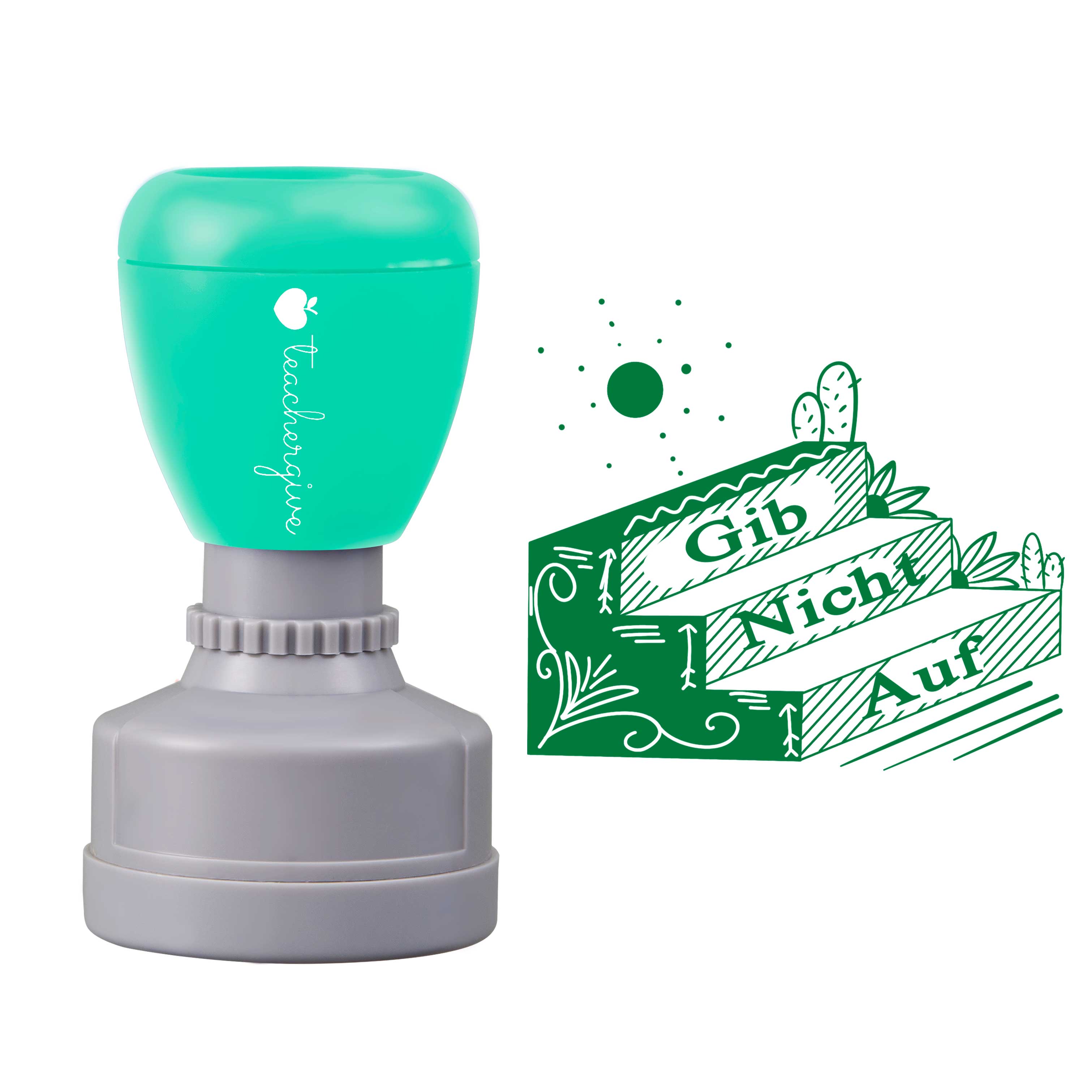 Gib Nicht Auf Lehrer Stempel