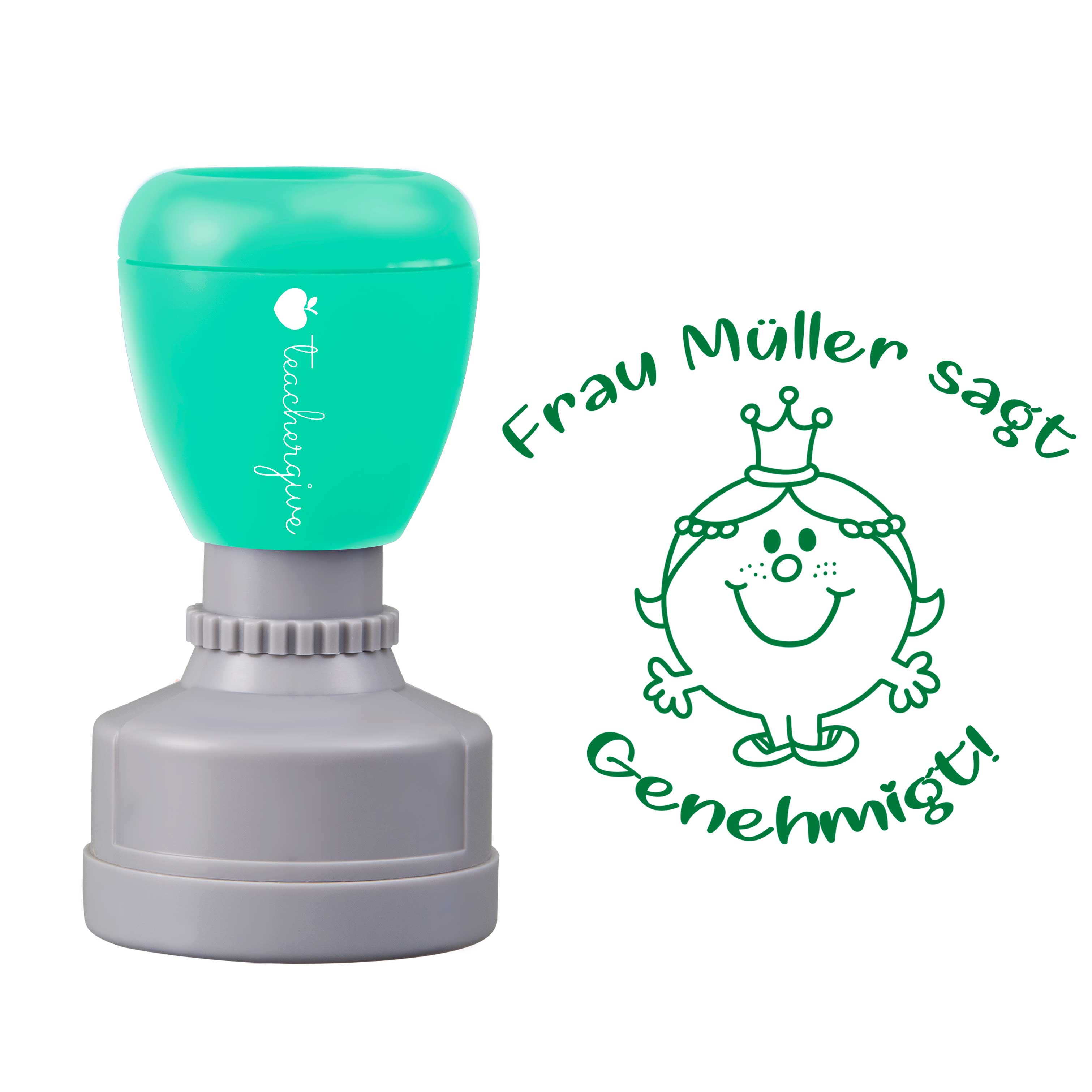 Personalisiert Name Sagt Genehmigt Lehrer Stempel