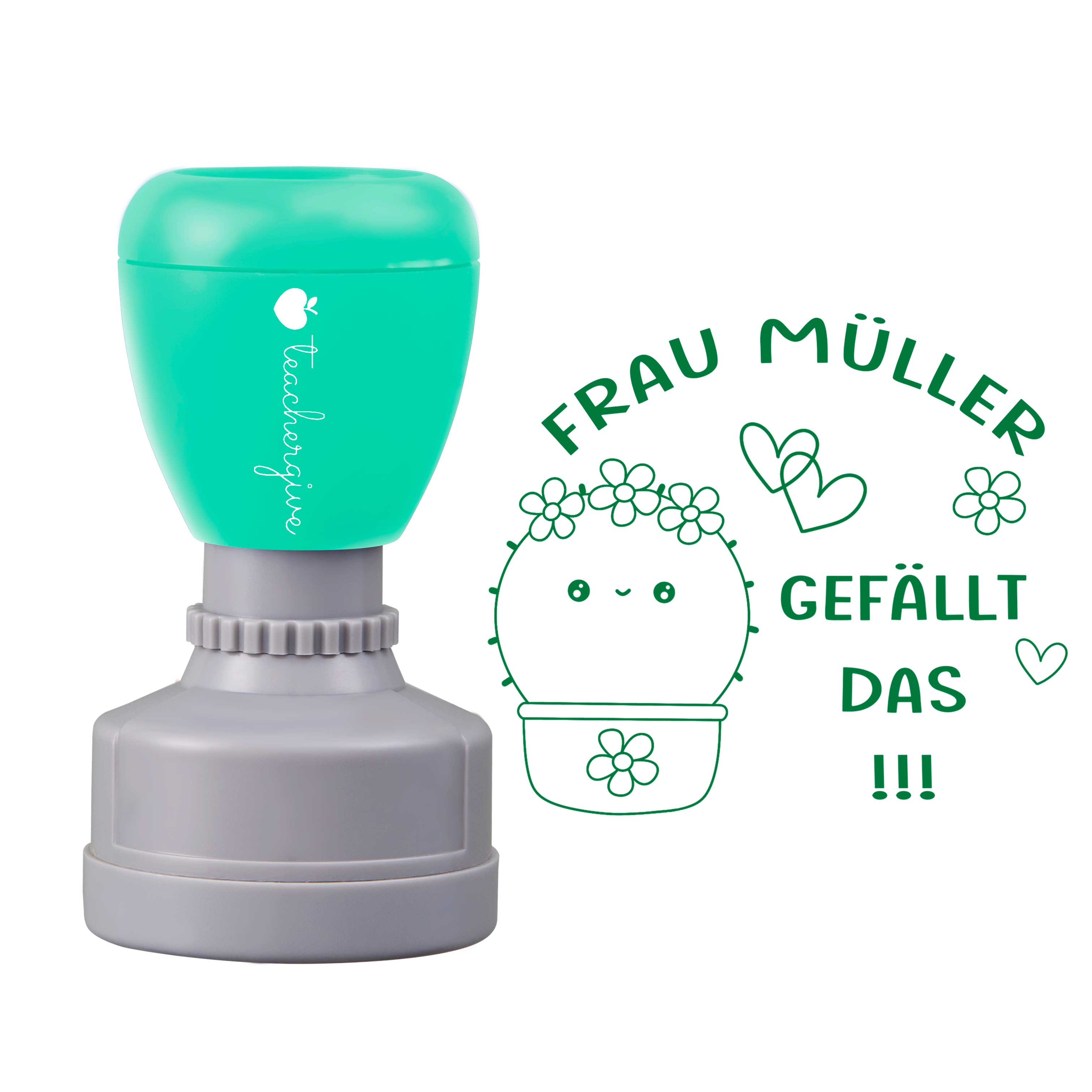 Personalisiert Name gefällt das Lehrer Stempel