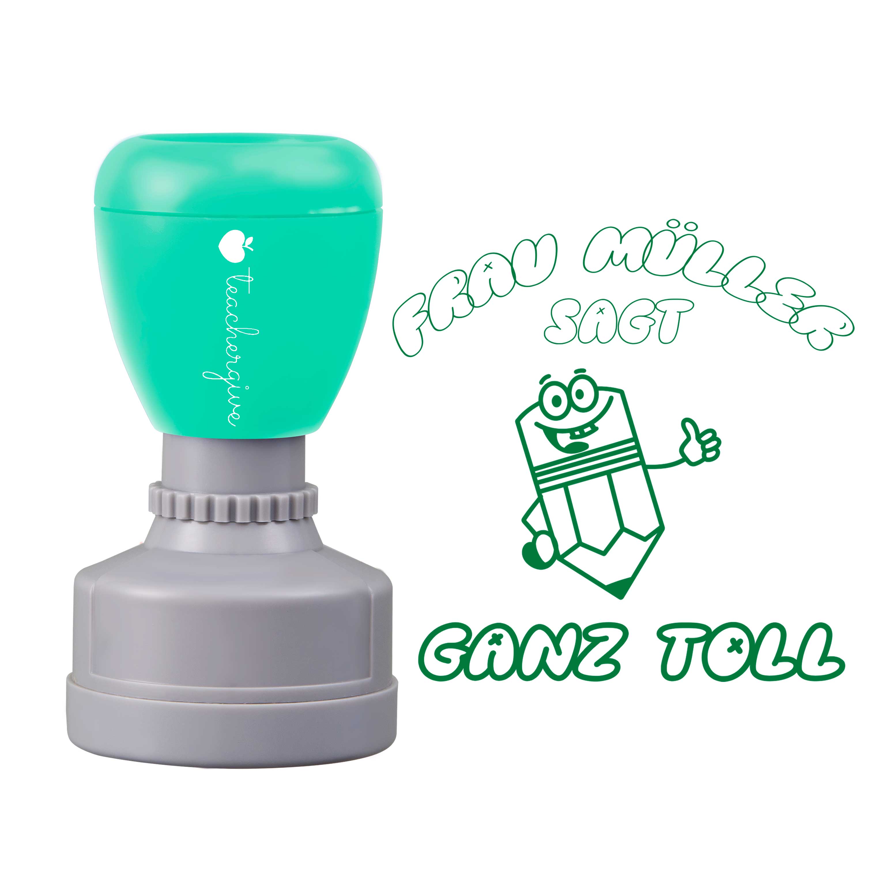 Personalisiert sagt ganz toll Lehrer Stempel