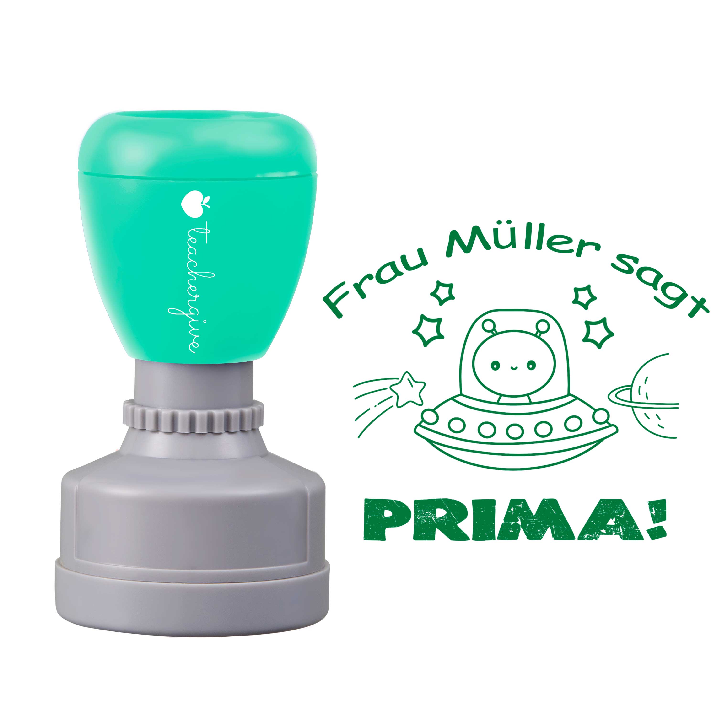 Personalisiert Name Sagt Prima Lehrer Stempel