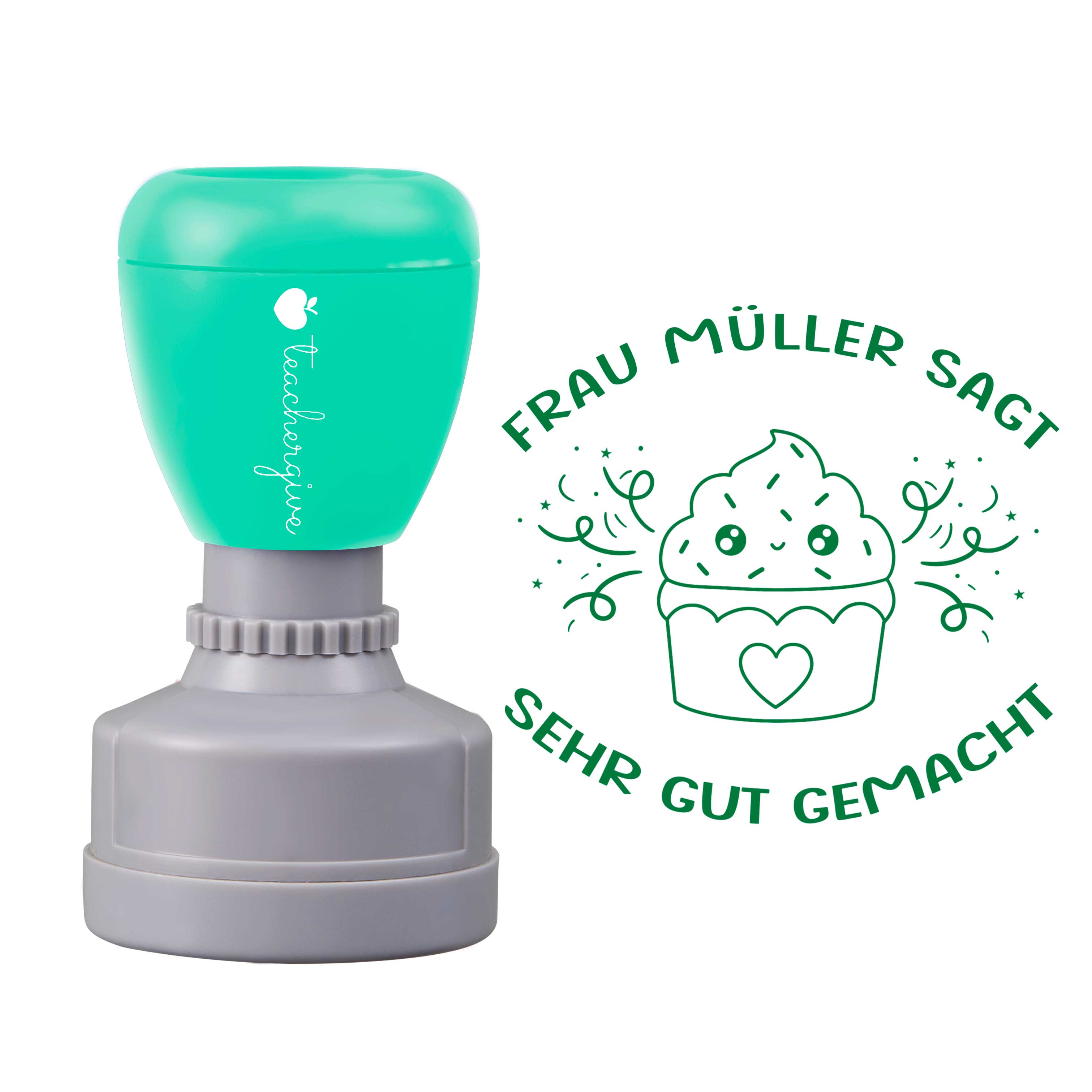 Personalisiert Name sagt sehr gut gemacht Lehrer Stempel