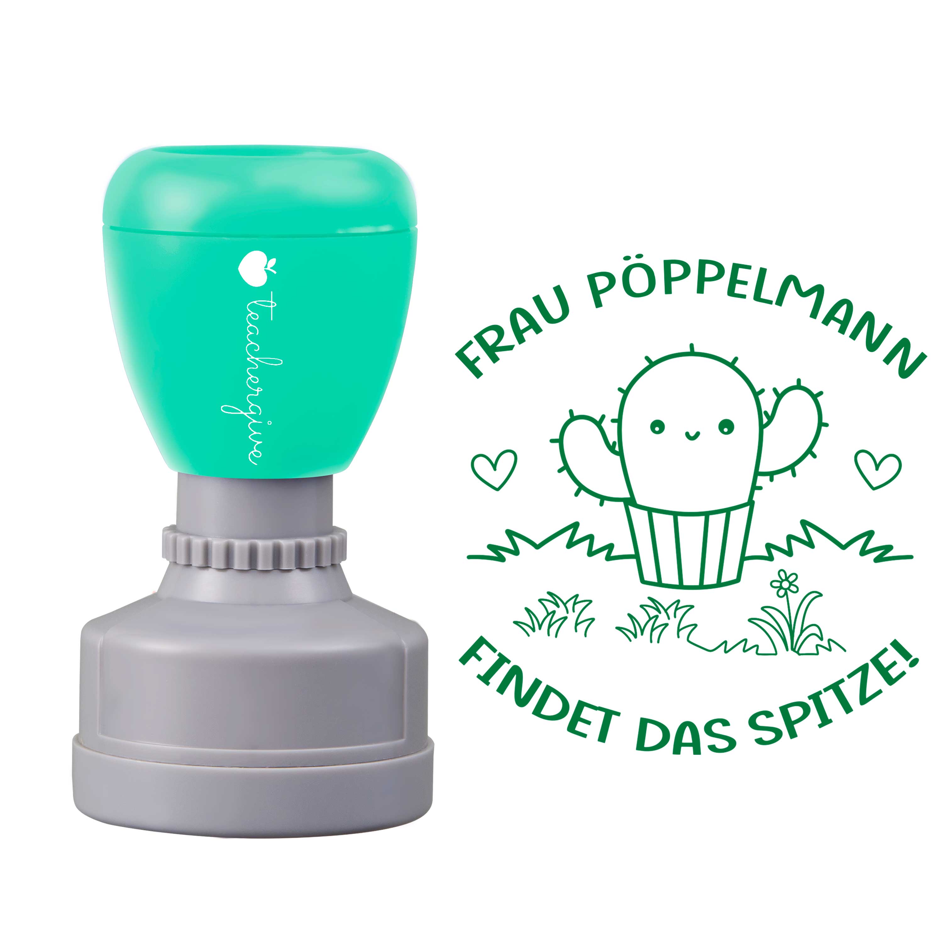 Personalisiert Name findet das spitze Lehrer Stempel