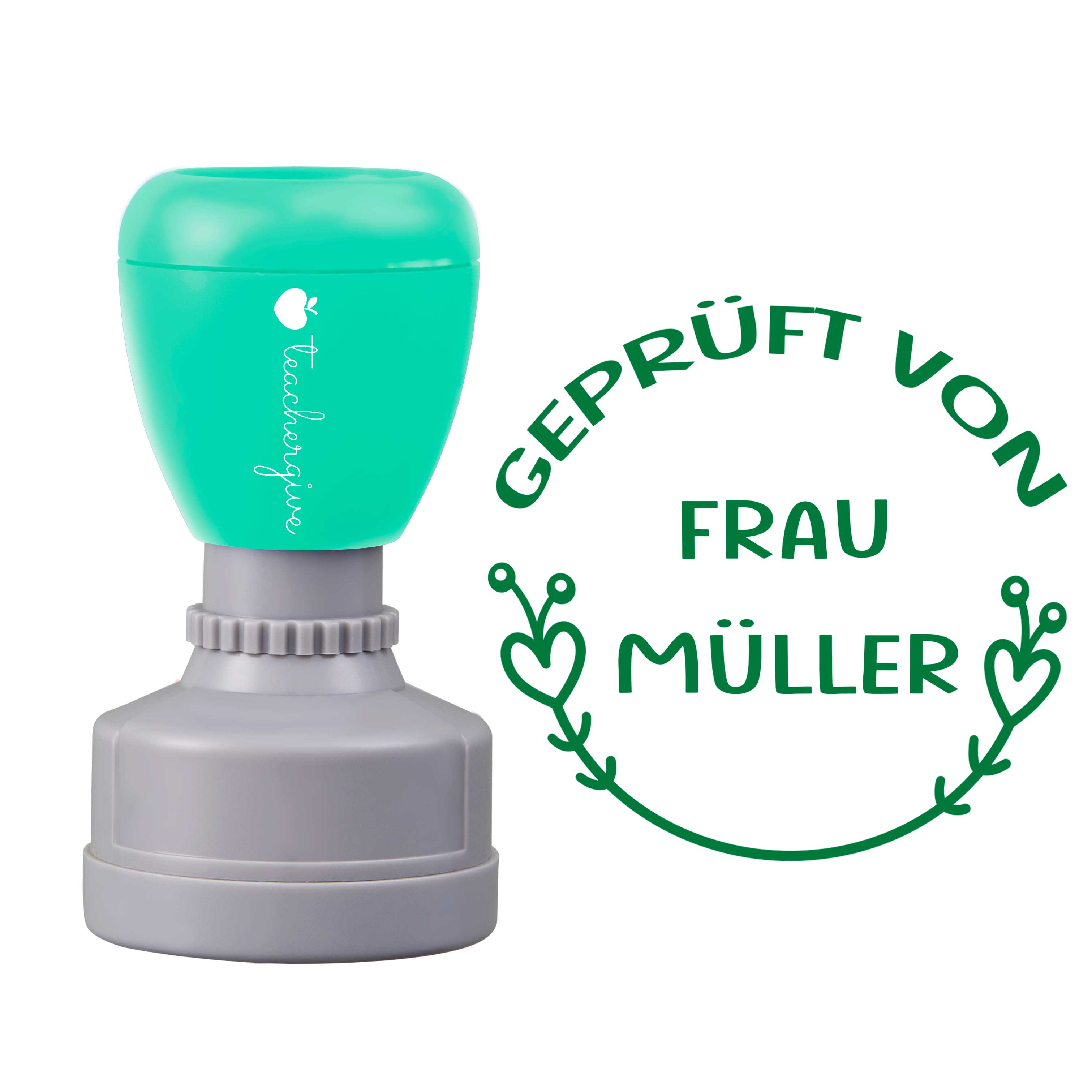 Personalisiert Name Geprüft von Lehrer Stempel