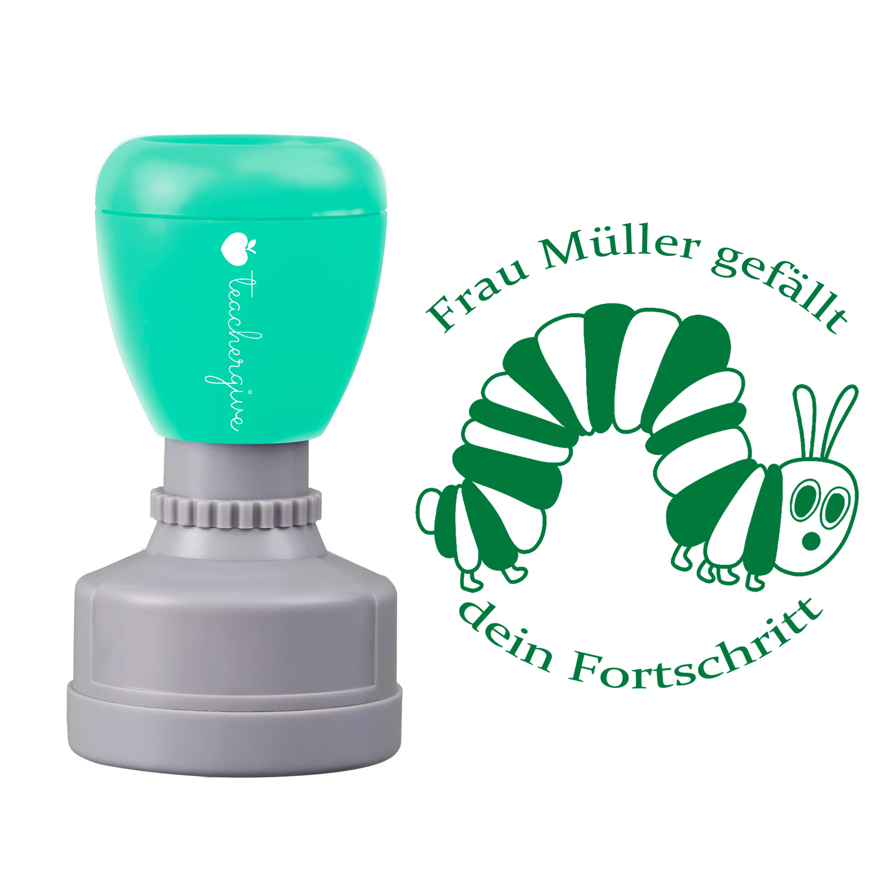 Personalisiert Name gefällt dein Fortschritt Lehrer Stempel