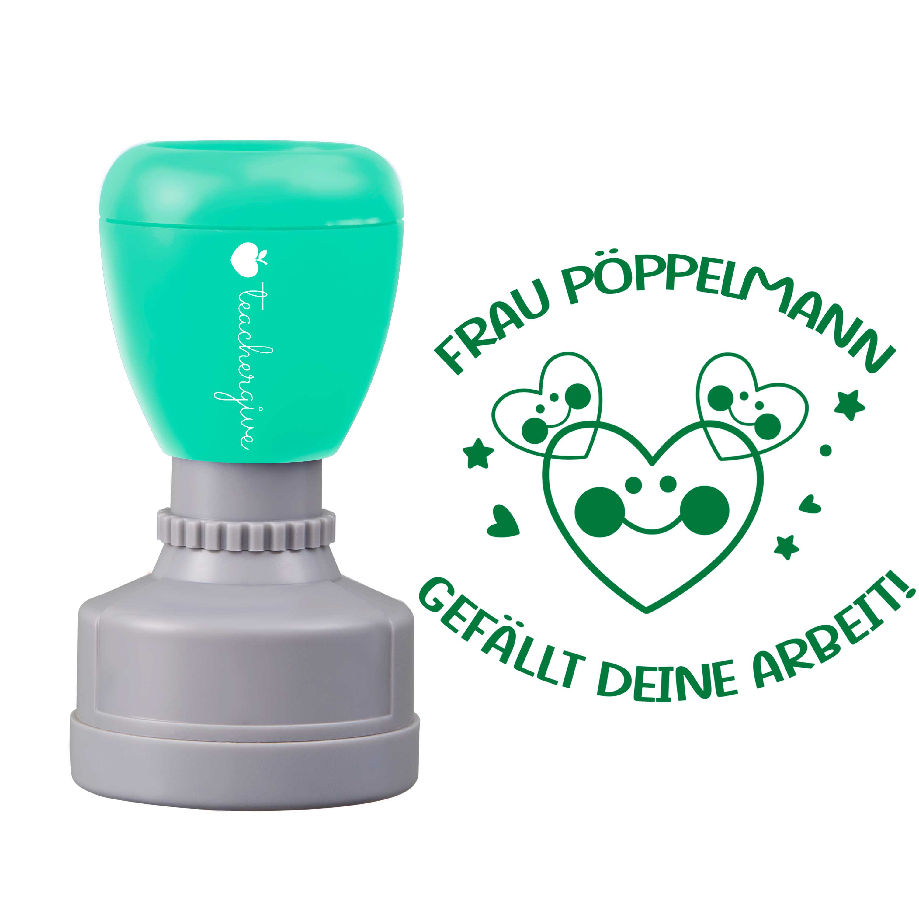 Personalisiert Name gefällt deine Arbeit Lehrer Stempel