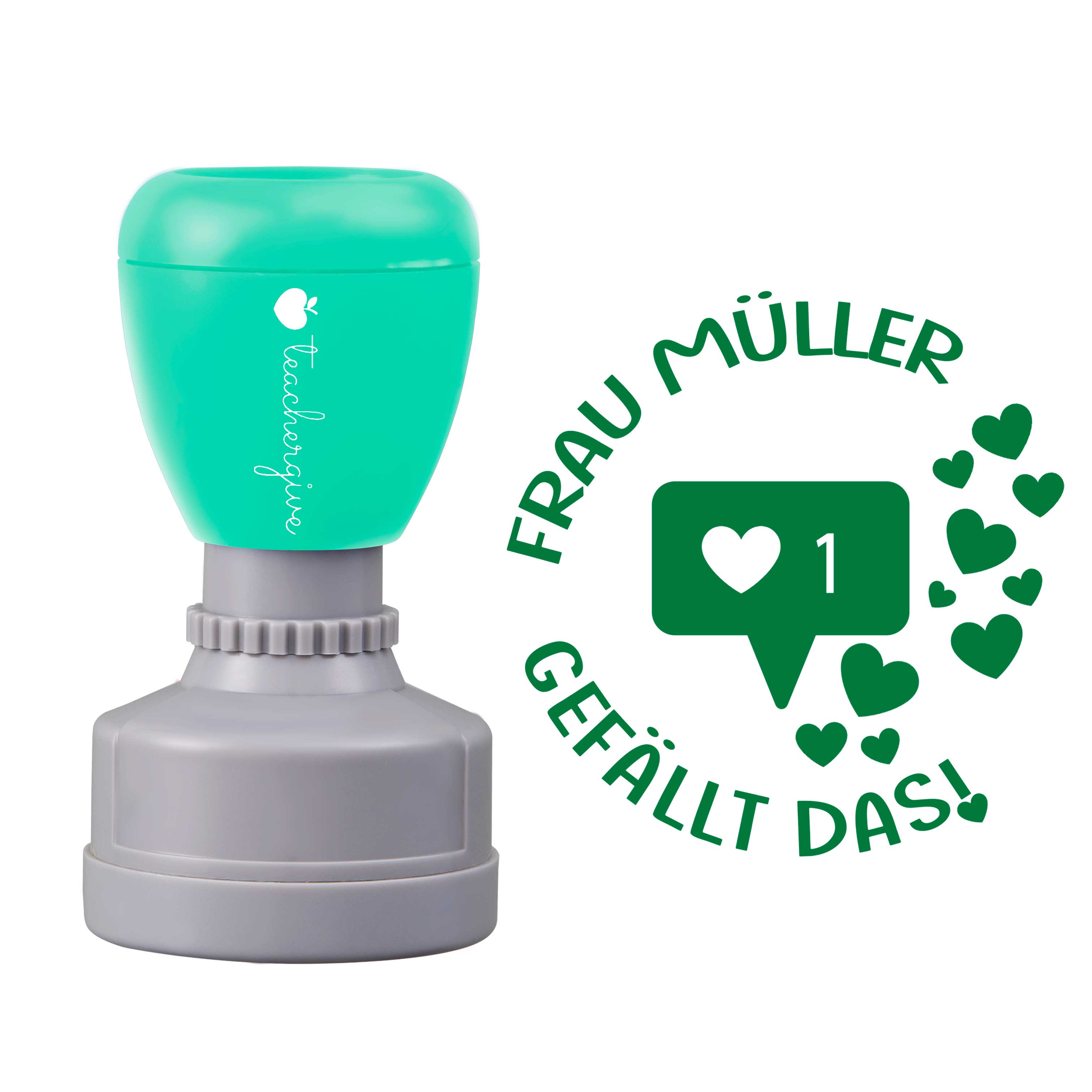 Personalisiert Name gefällt das Lehrer Stempel