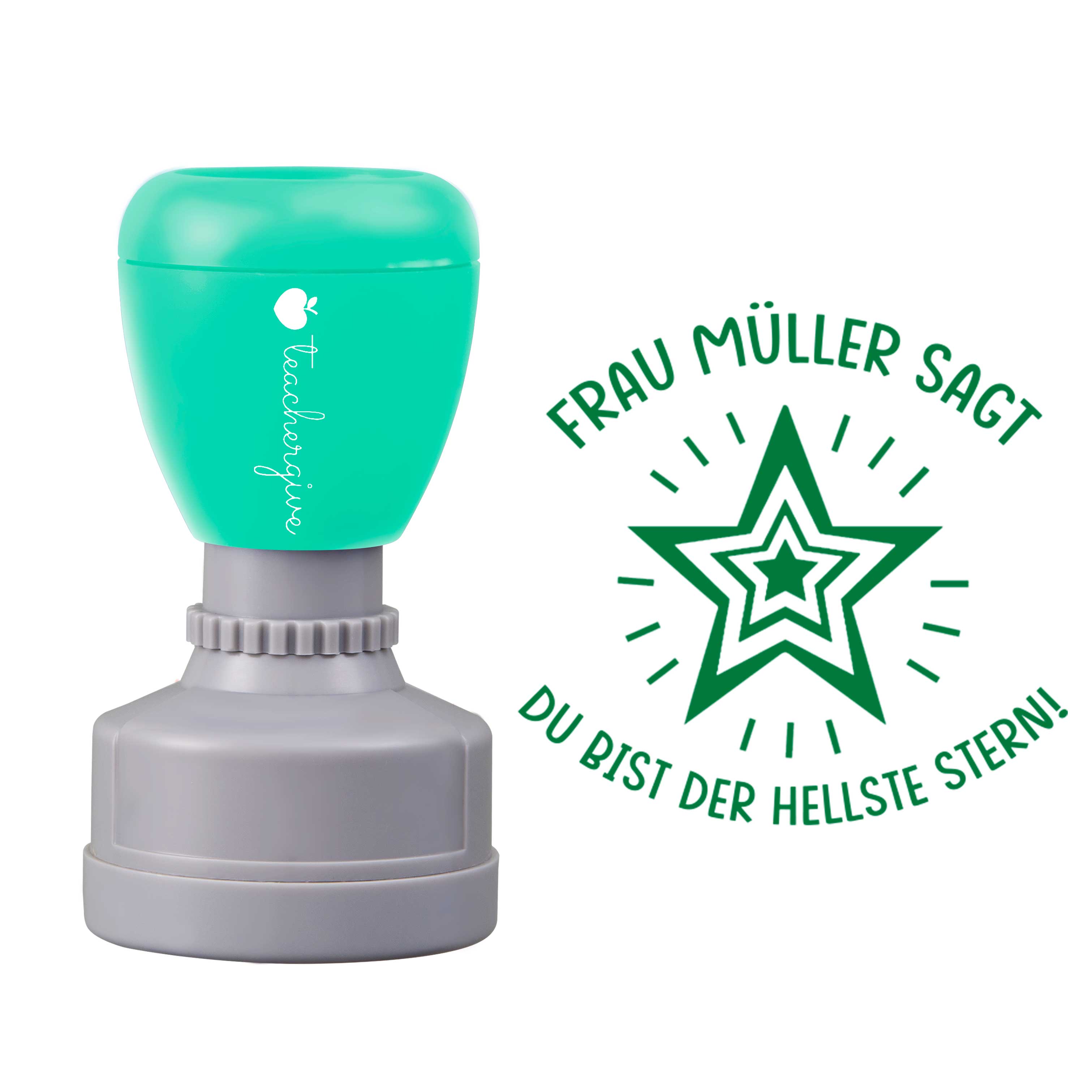Personalisiert Name sagt du bist der hellste Stern Lehrer Stempel