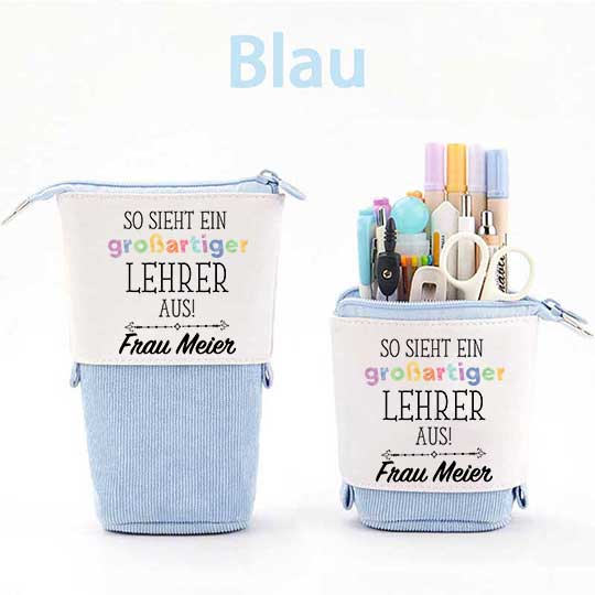 Personalisiert So sieht ein großartiger Lehrer aus Federmäppchen Mäppchen