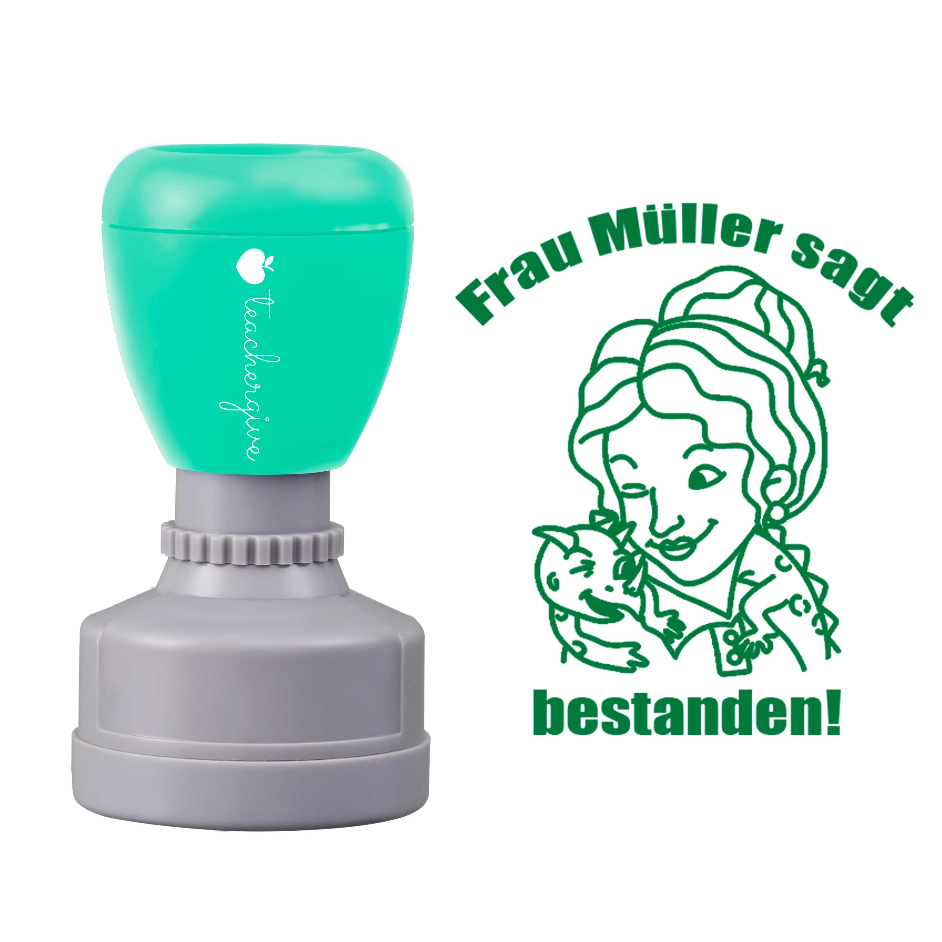 Personalisiert Name Sagt Bestanden Lehrer Stempel