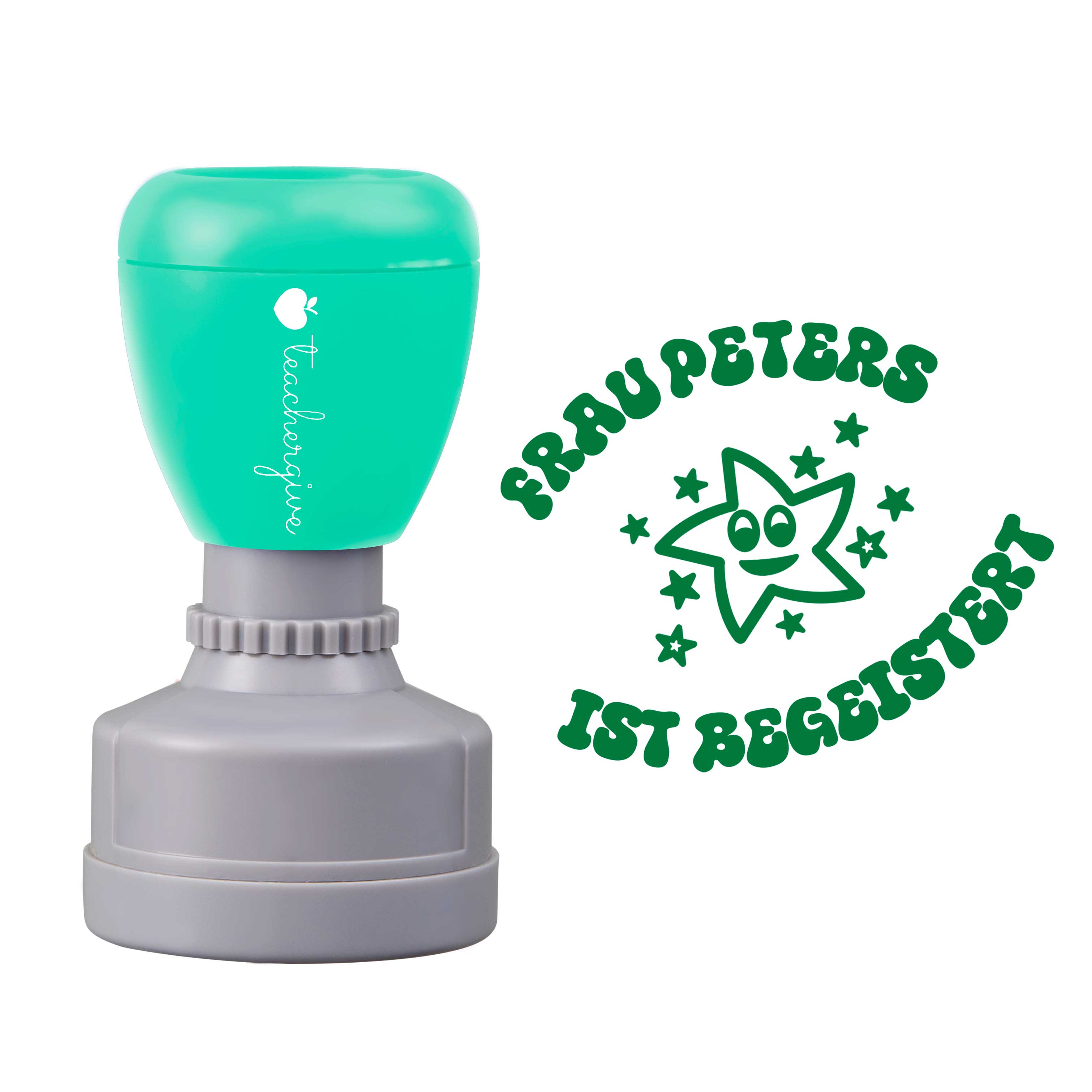 Personalisiert Begeistert Lehrer Stempel
