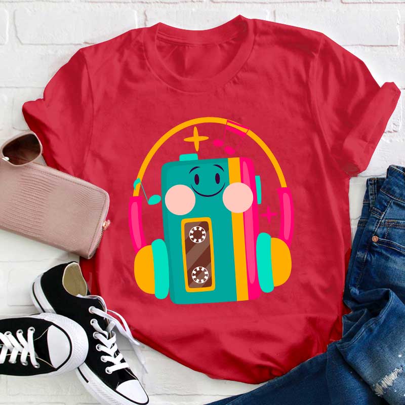 Musik Kopfhörer Lehrer T-Shirt