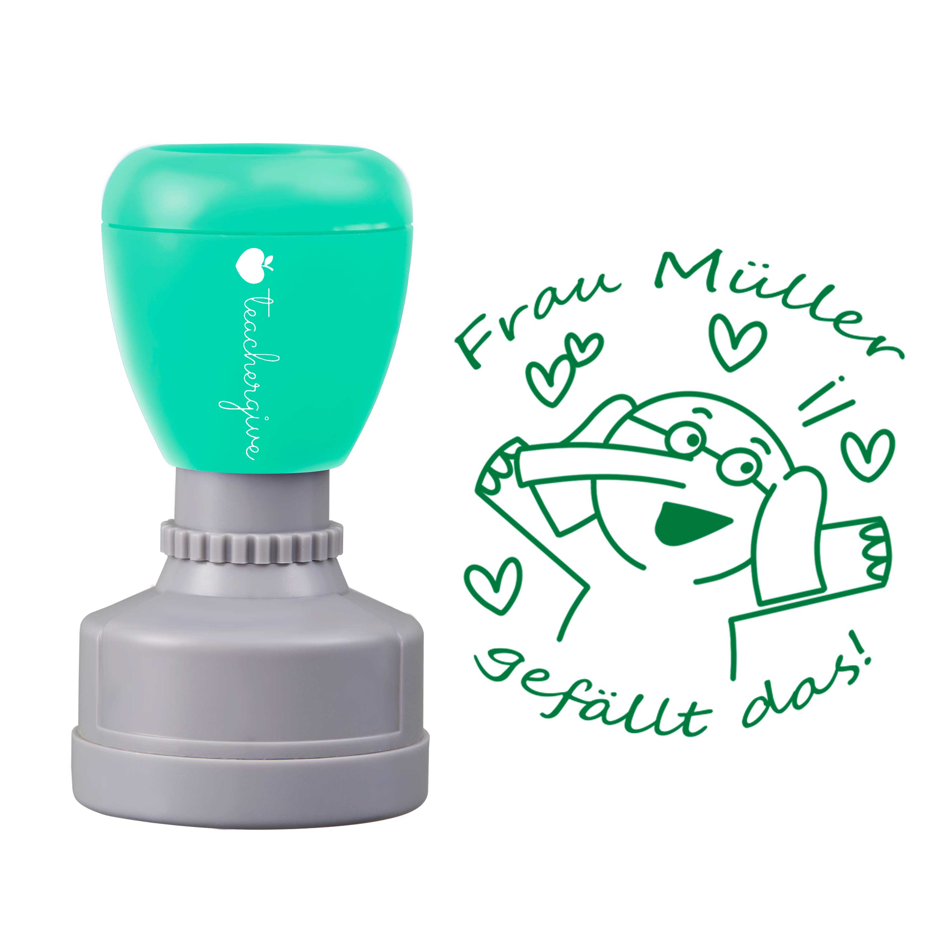 Personalisiert Name gefällt das Lehrer Stempel