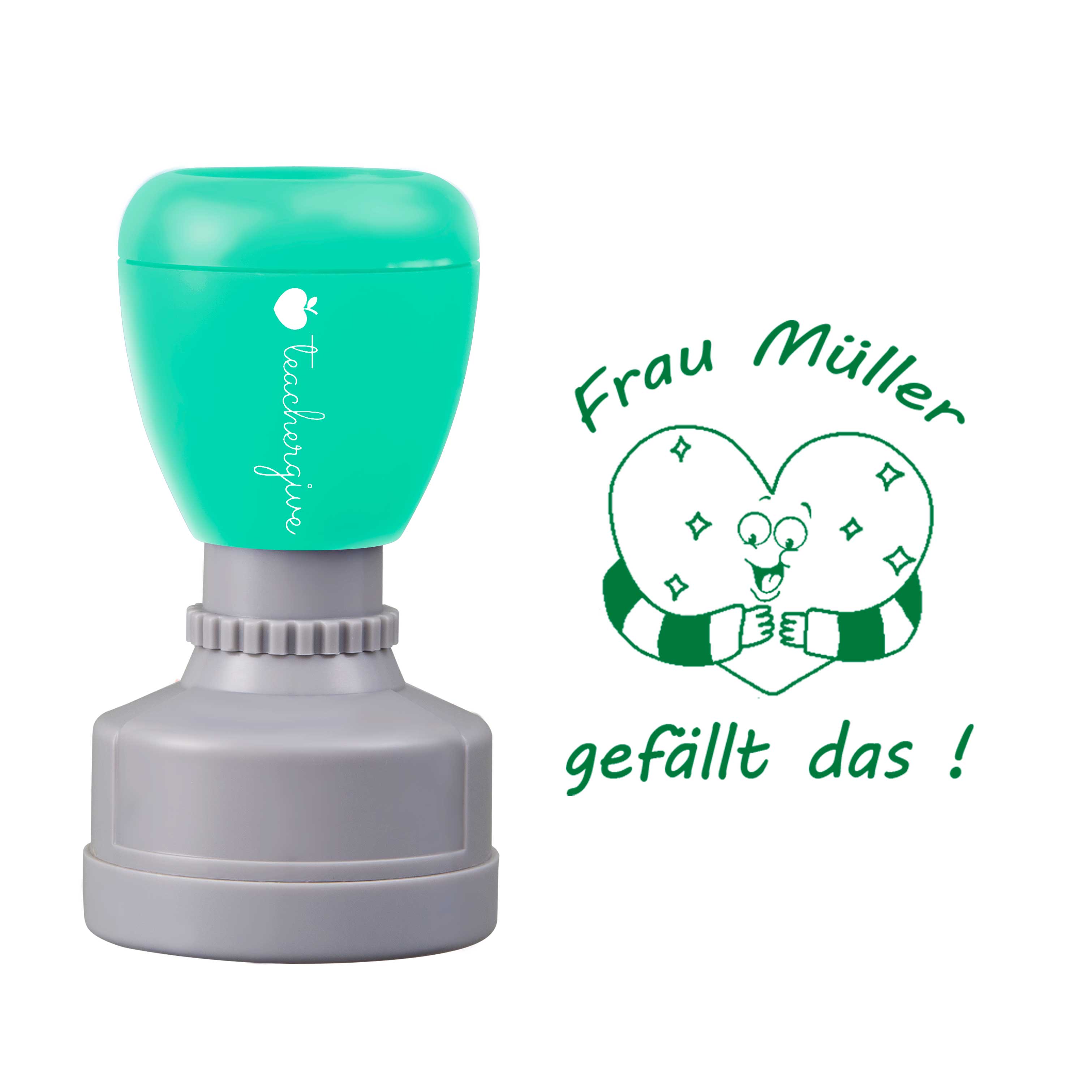 Personalisiert gefällt das Lehrer Stempel
