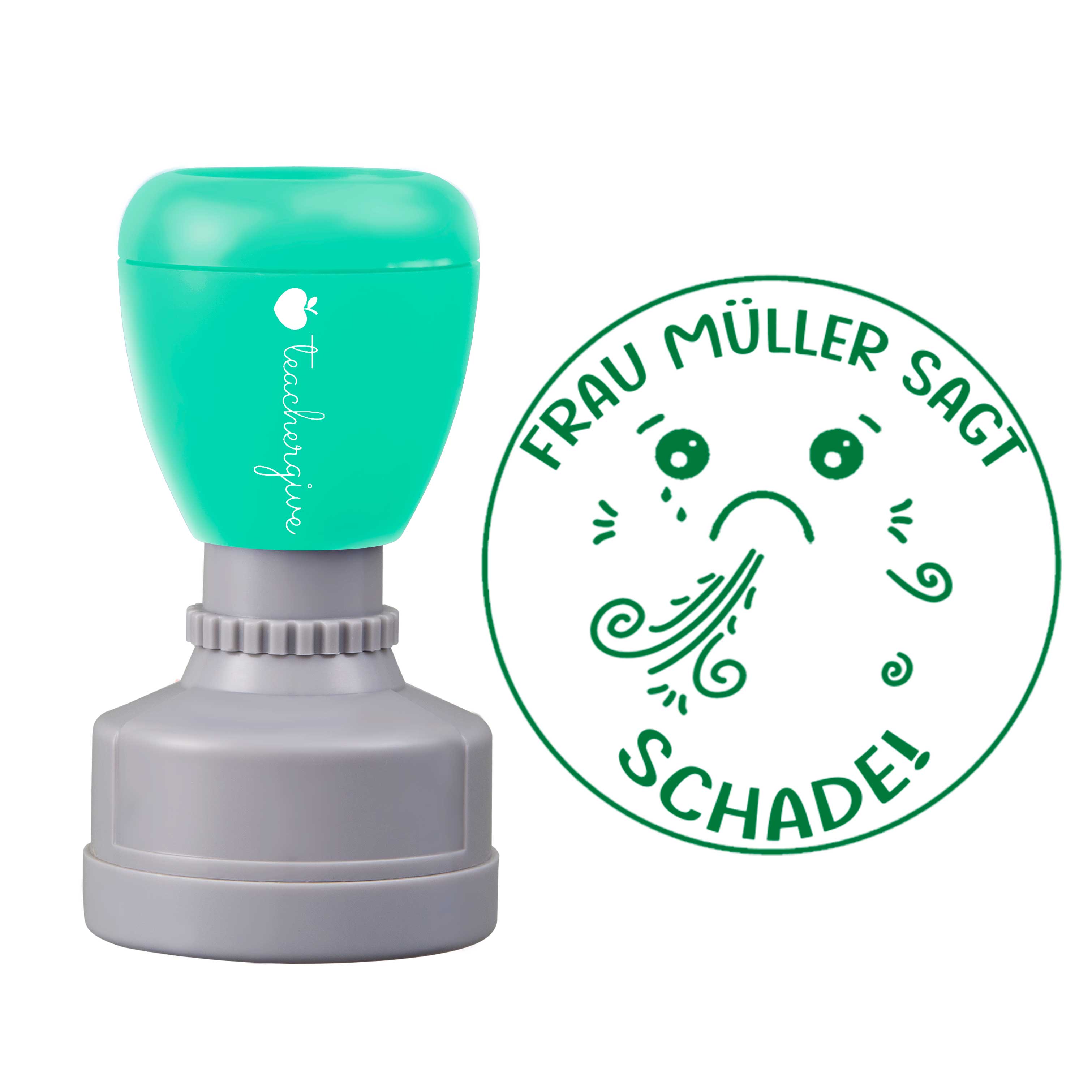 Personalisiert Name sagt schade Lehrer Stempel