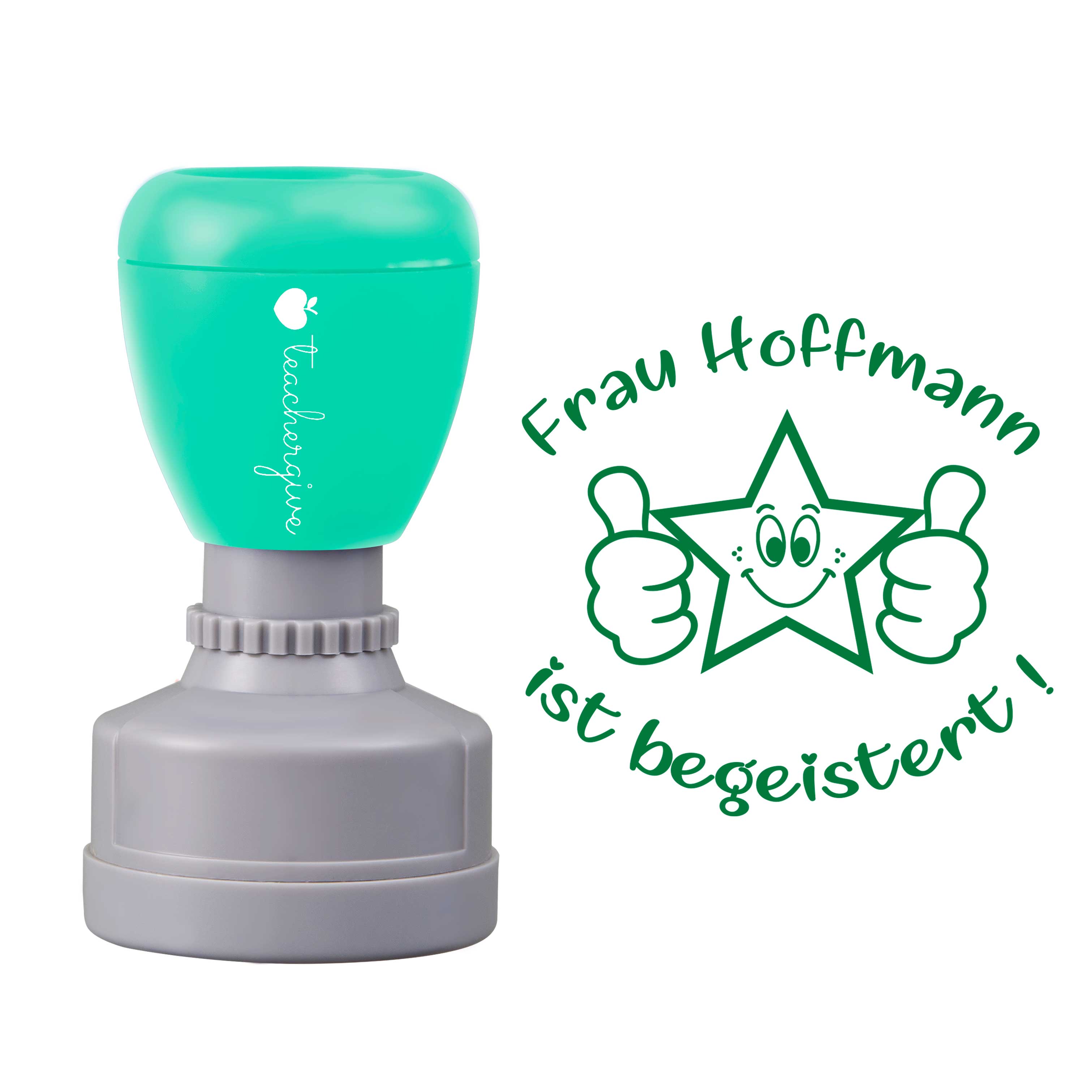 Personalisiert Ist Begeistert Lehrer Stempel