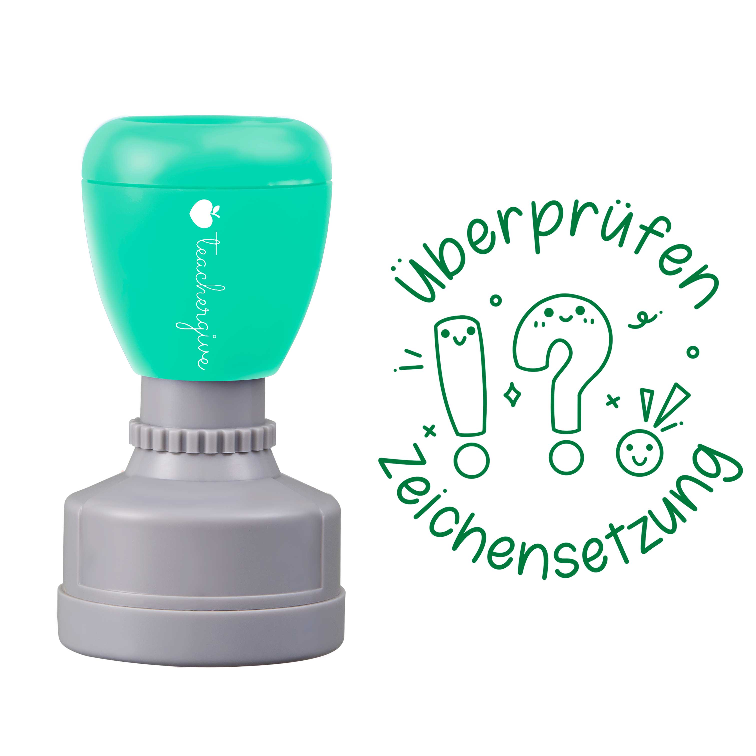 Prüfen Auf Interpunktion Lehrer Stempel