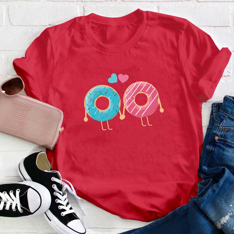 Liebe Donuts Lehrer T-Shirt