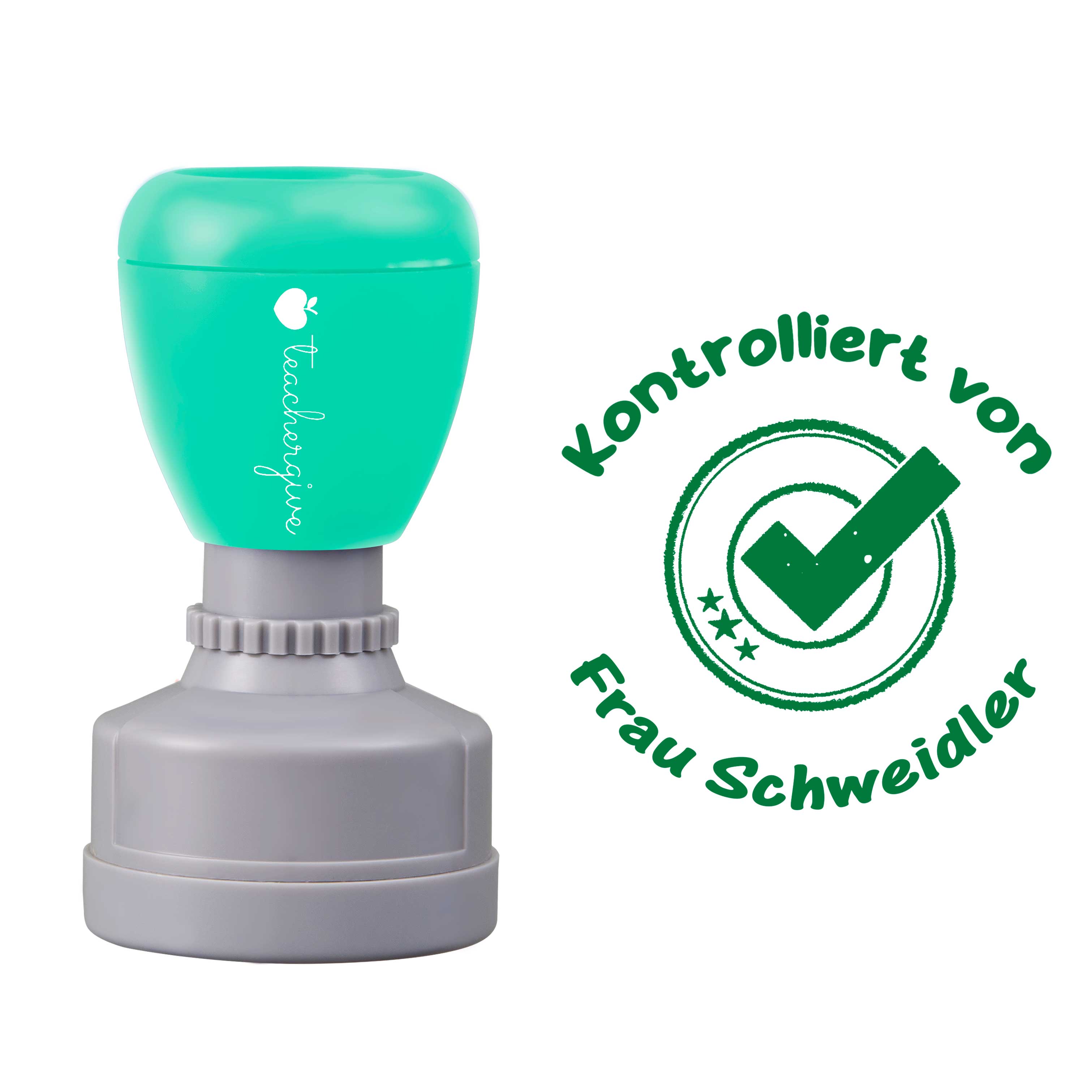 Personalisiert Kontrolliert Von Lehrer Stempel
