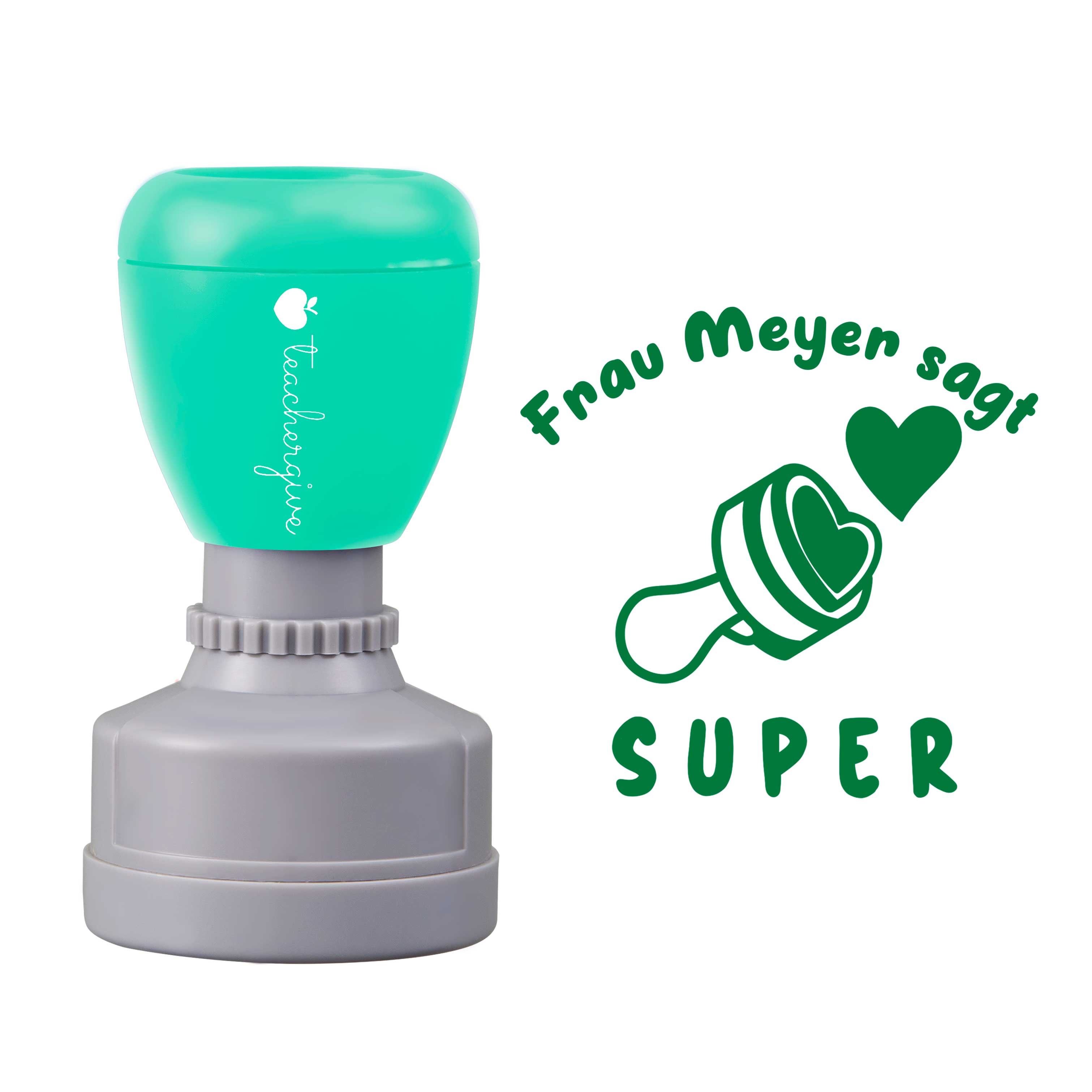 Personalisiert sagt super Lehrer Stempel