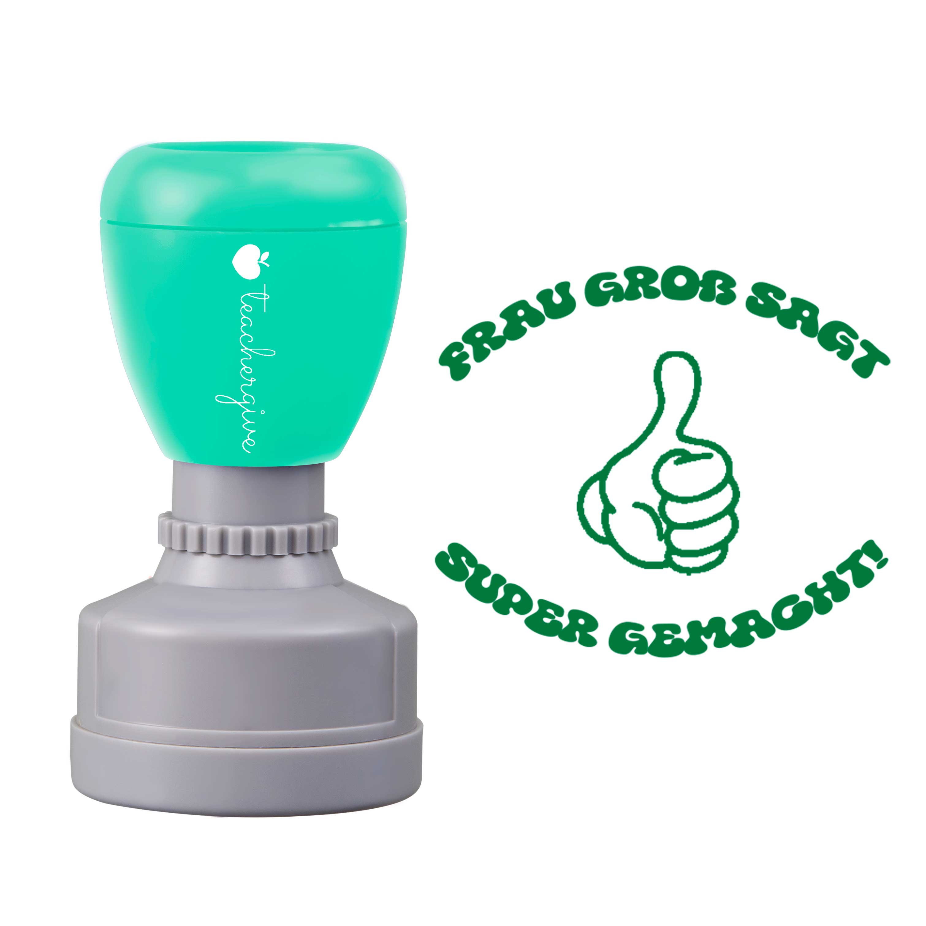 Personalisiert sagt super gemacht Lehrer Stempel