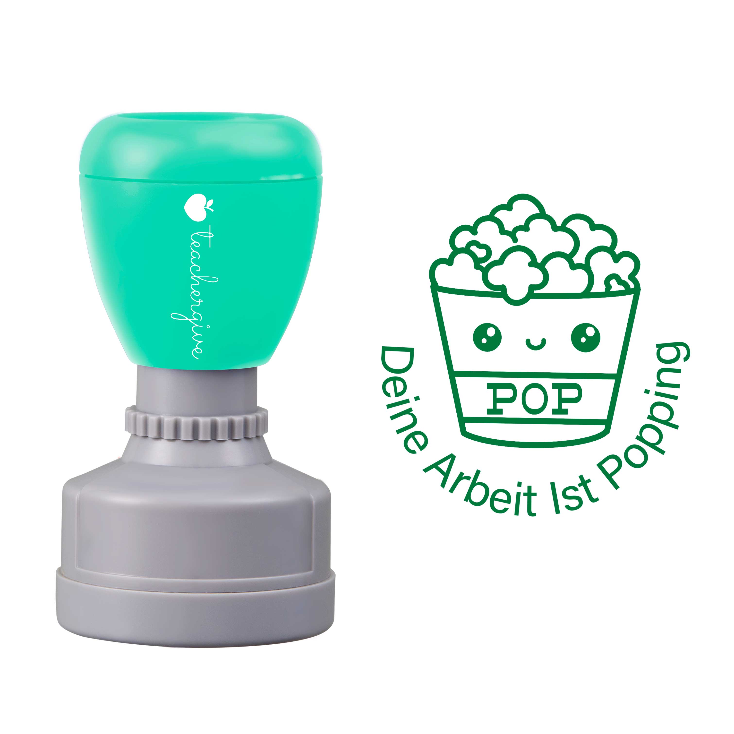 Deine Arbeit Ist Popping Stempel