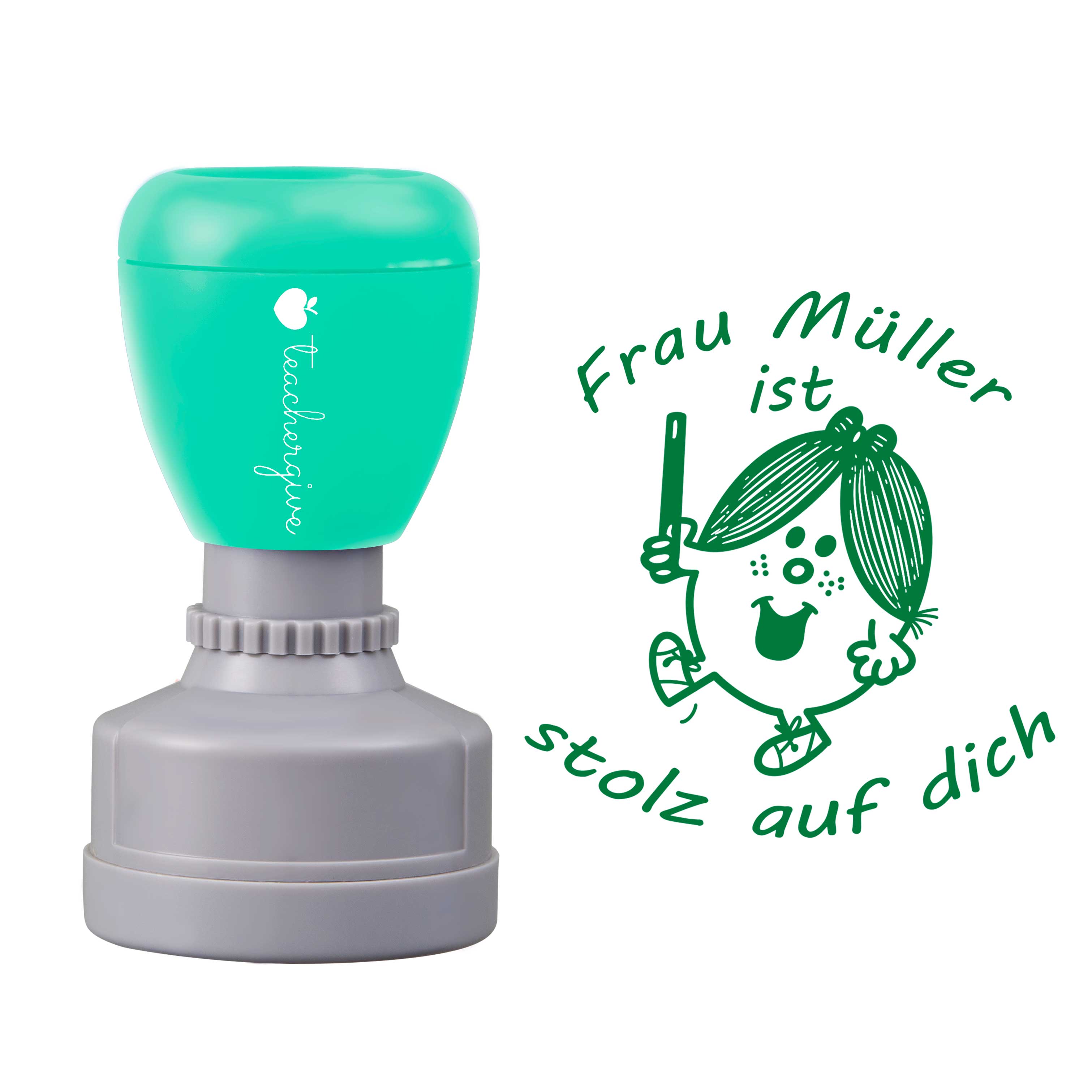 Personalisiert stolz auf dich Lehrer Stempel