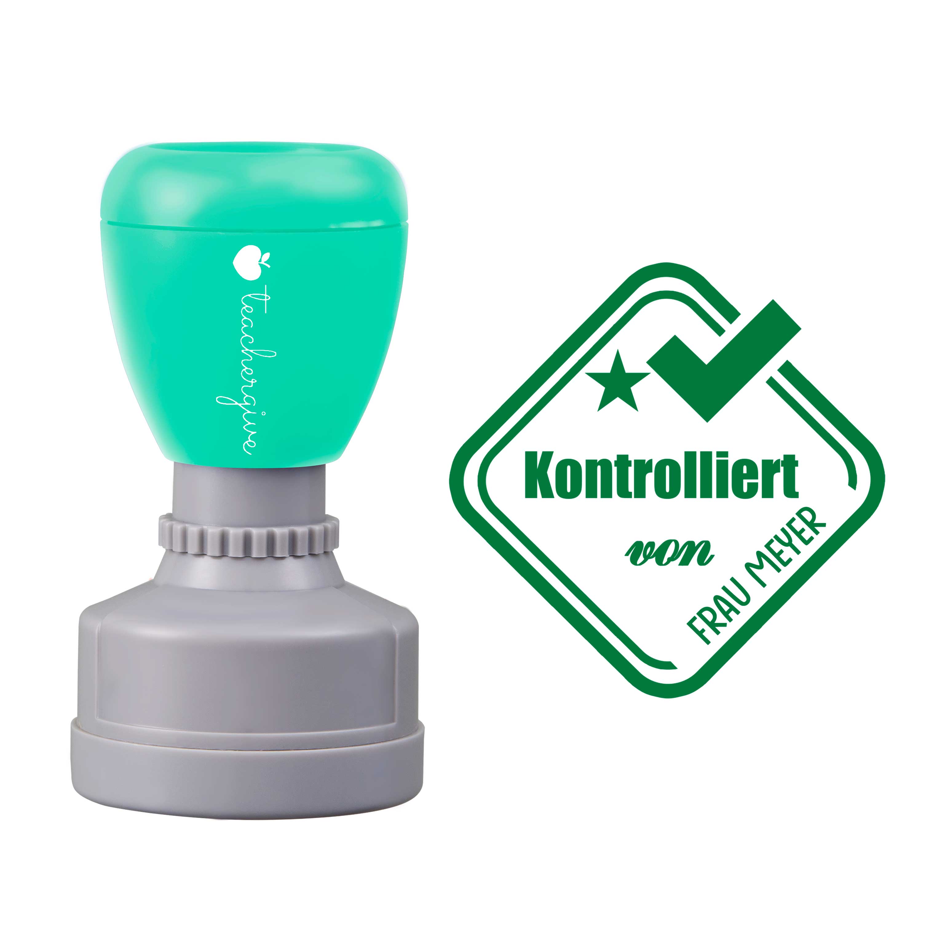Personalisiert Kontrolliert Lehrer Stempel