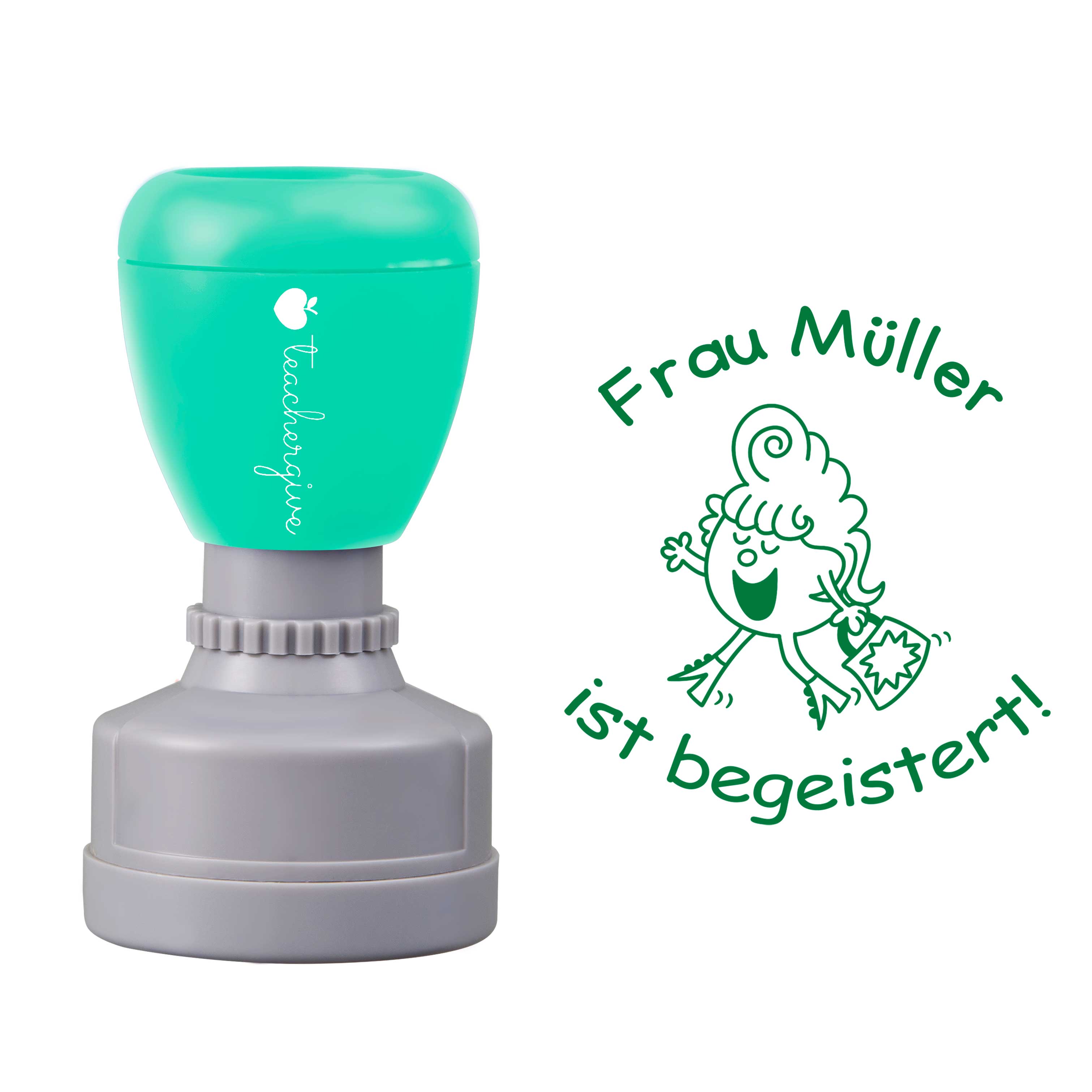 Personalisiert ist begeistert Lehrer Stempel