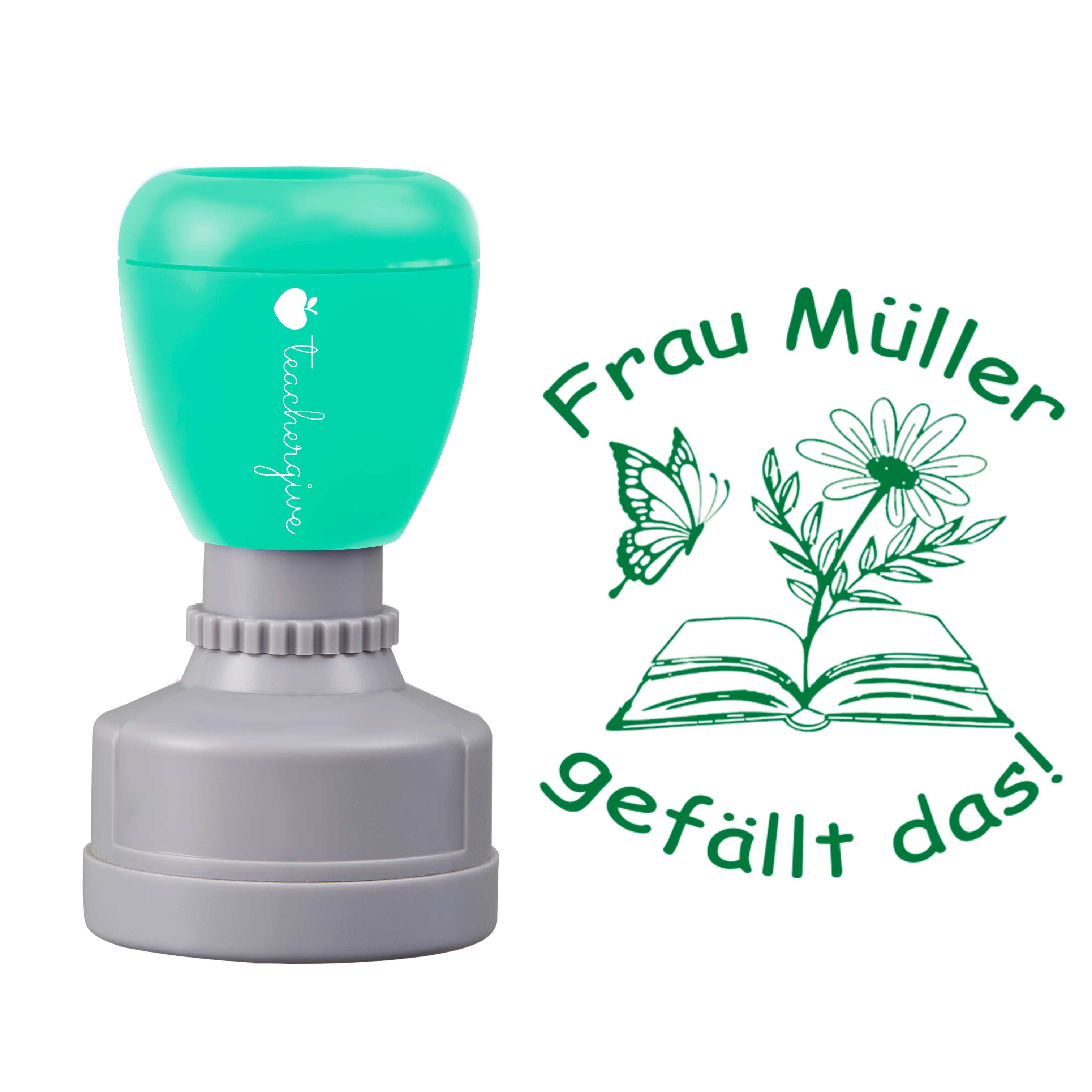 Personalisiert Name gefällt das Lehrer Stempel