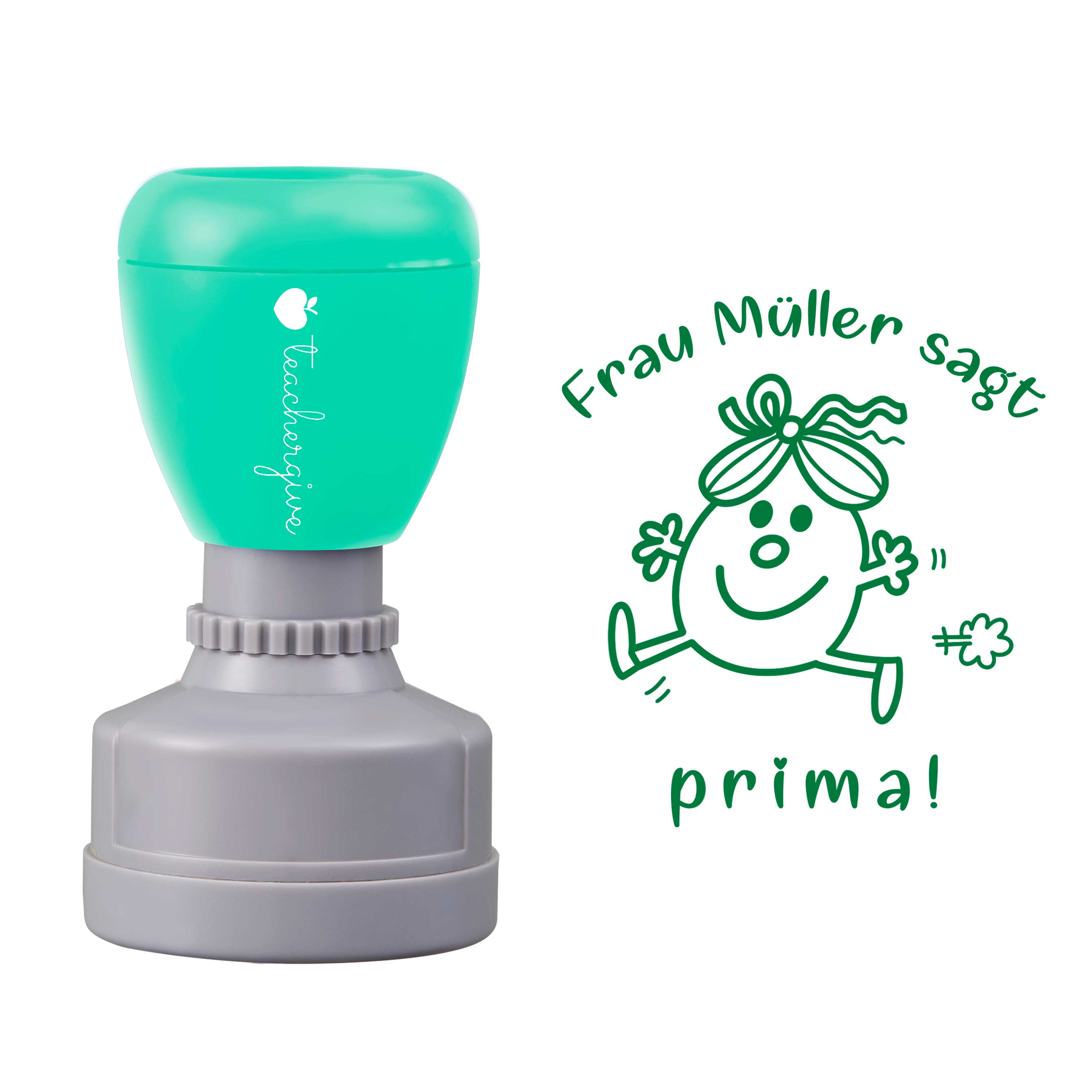 Personalisiert sagt prima Lehrer Stempel