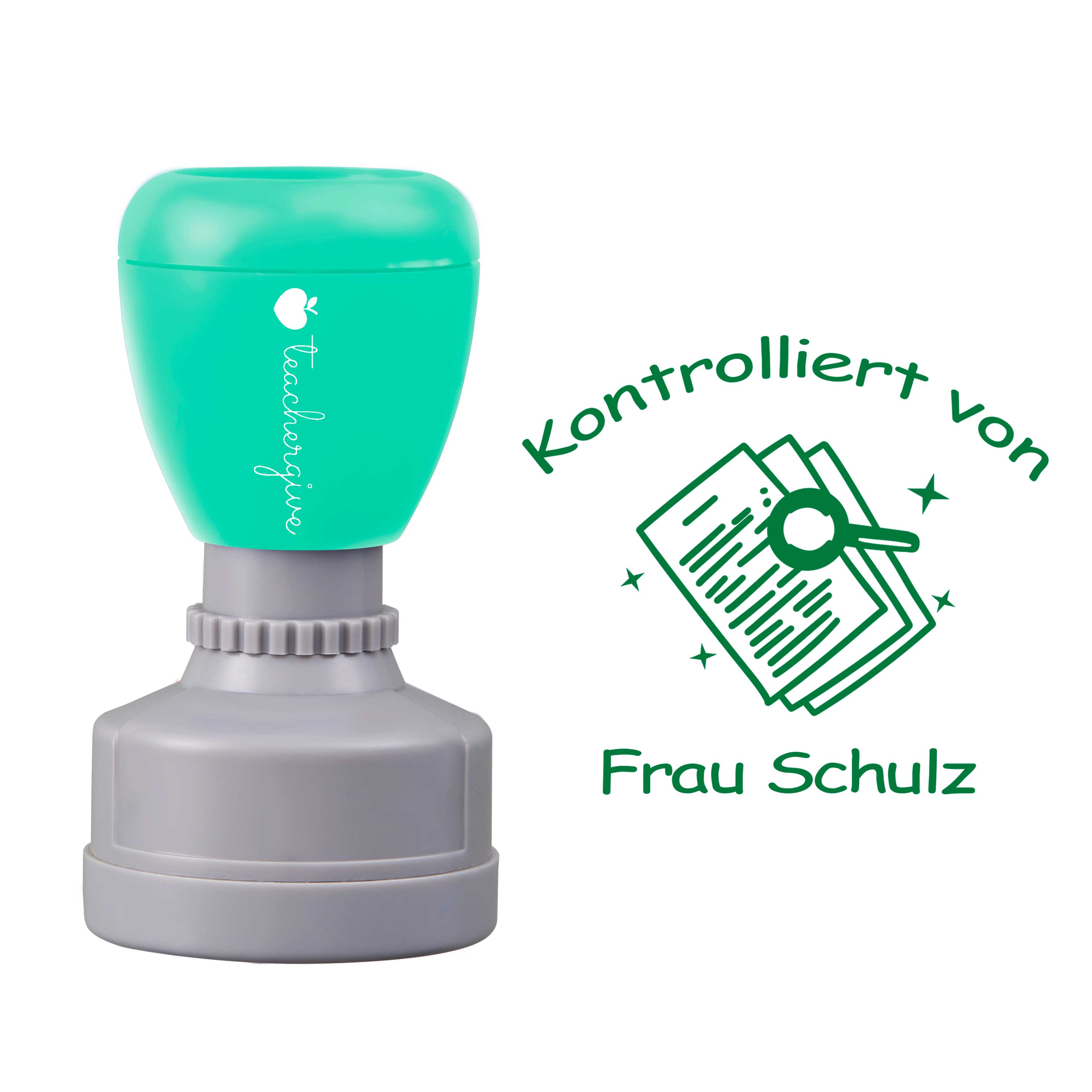 Personalisiert Kontrolliert von Lehrer Stempel