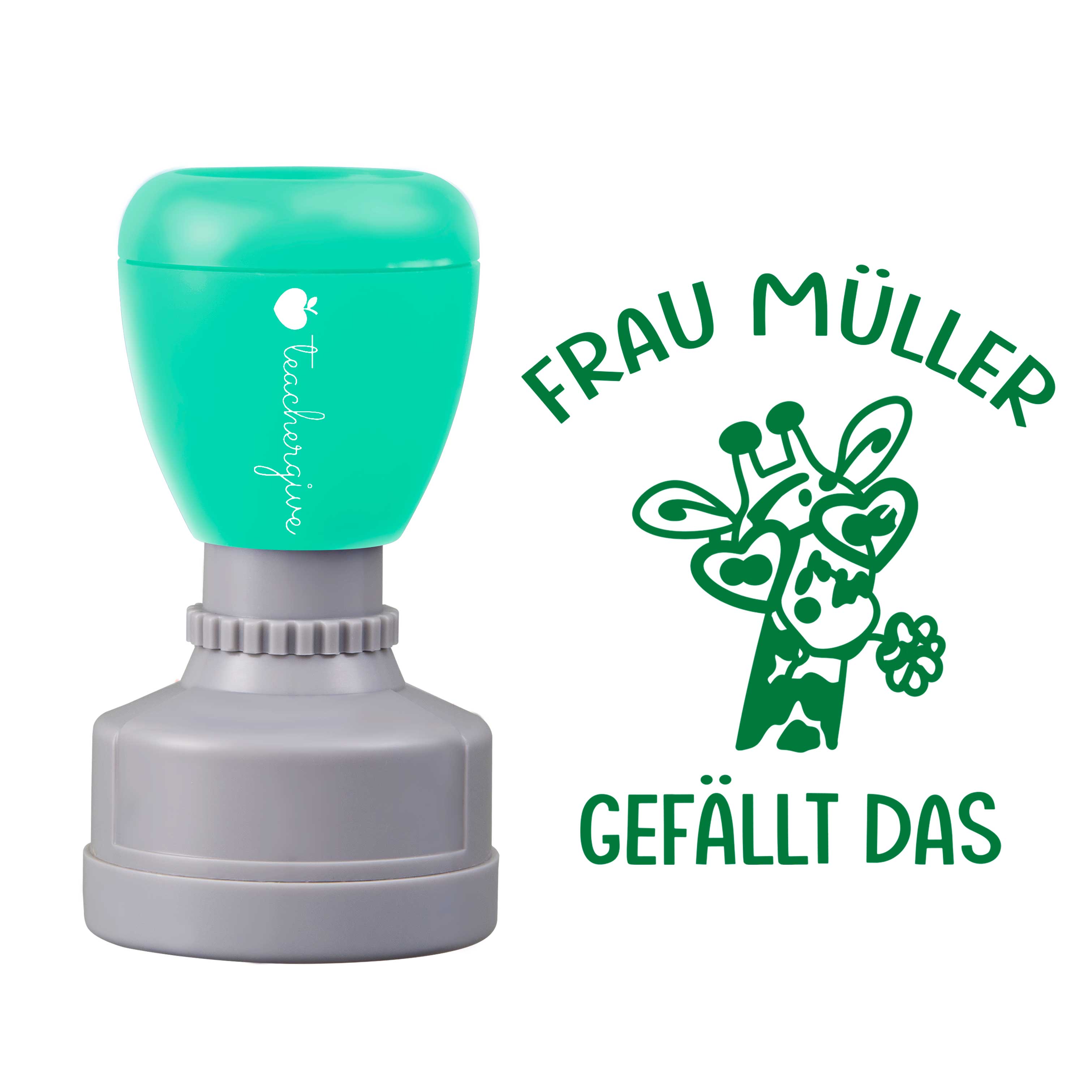 Personalisiert Name gefällt das Lehrer Stempel