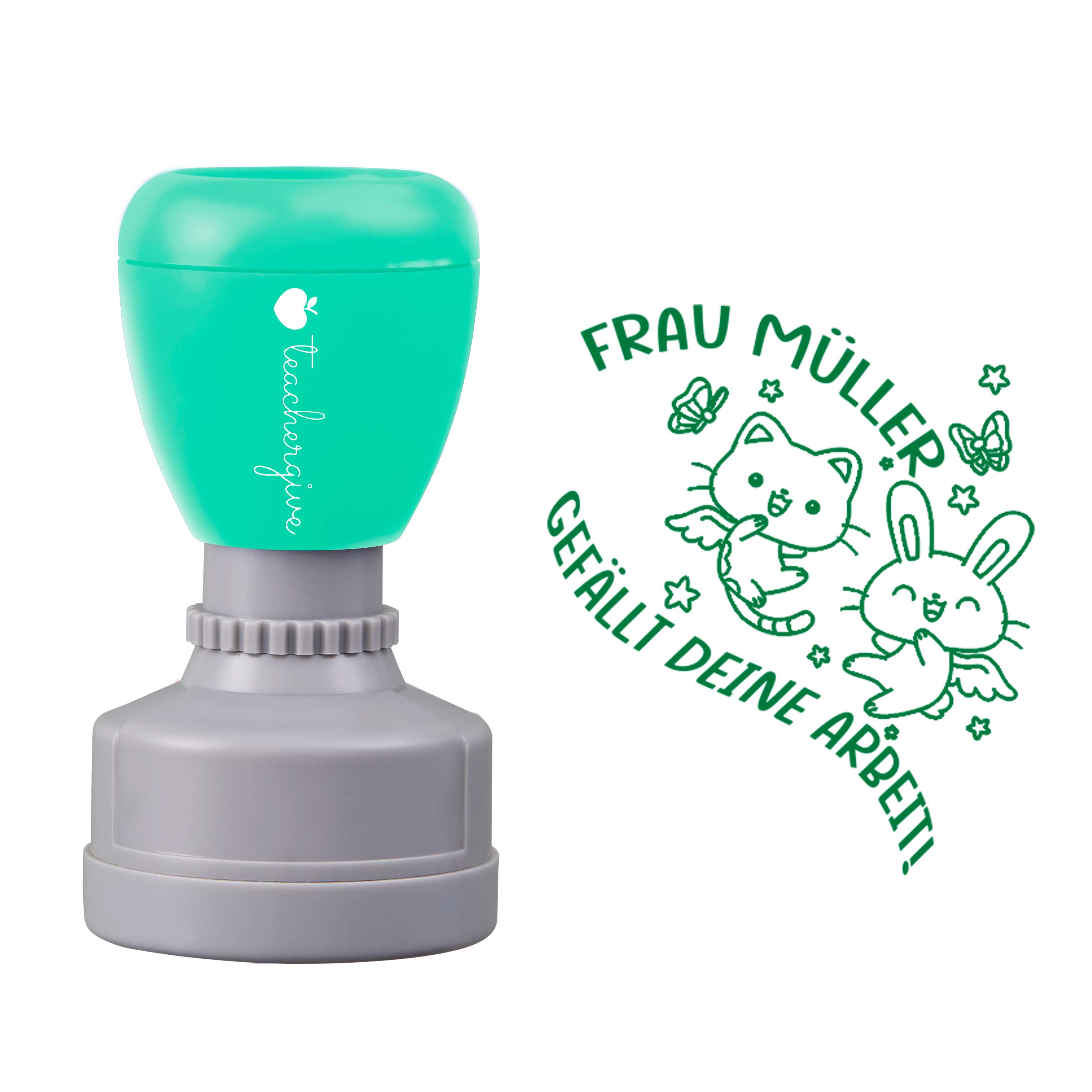 Personalisiert Name gefällt deine Arbeit Lehrer Stempel