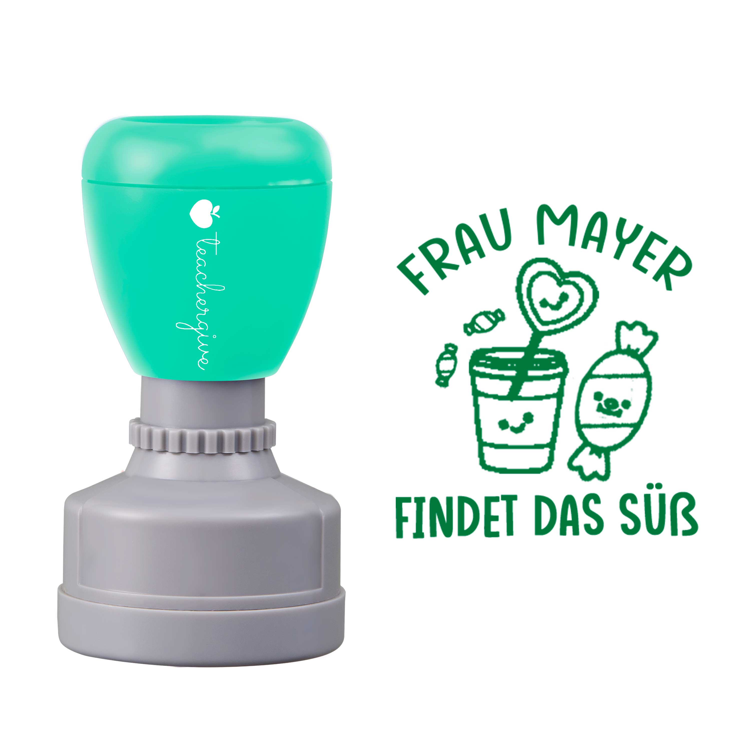 Personalisiert findet das süß Lehrer Stempel