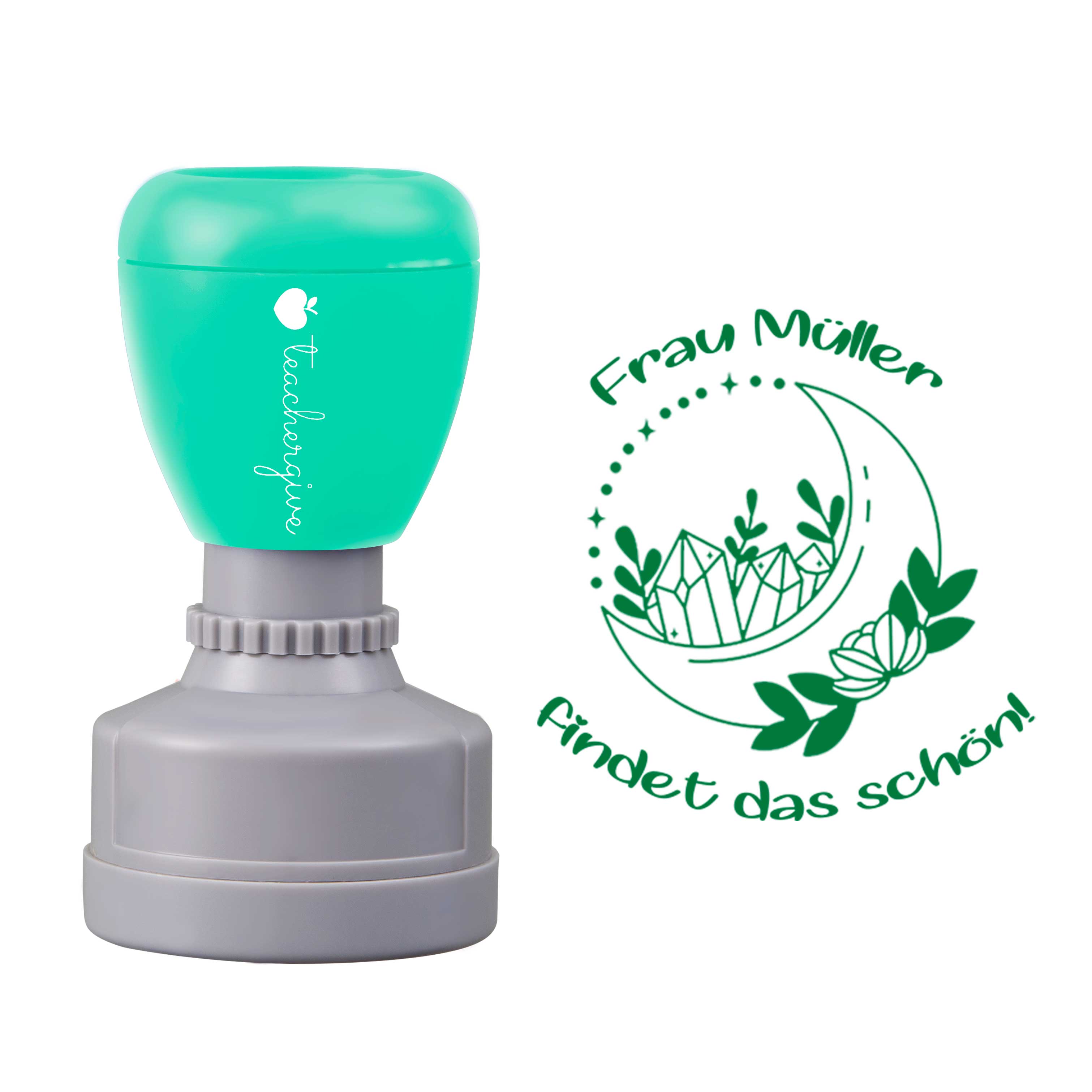 Personalisiert Name findet das schön Lehrer Stempel