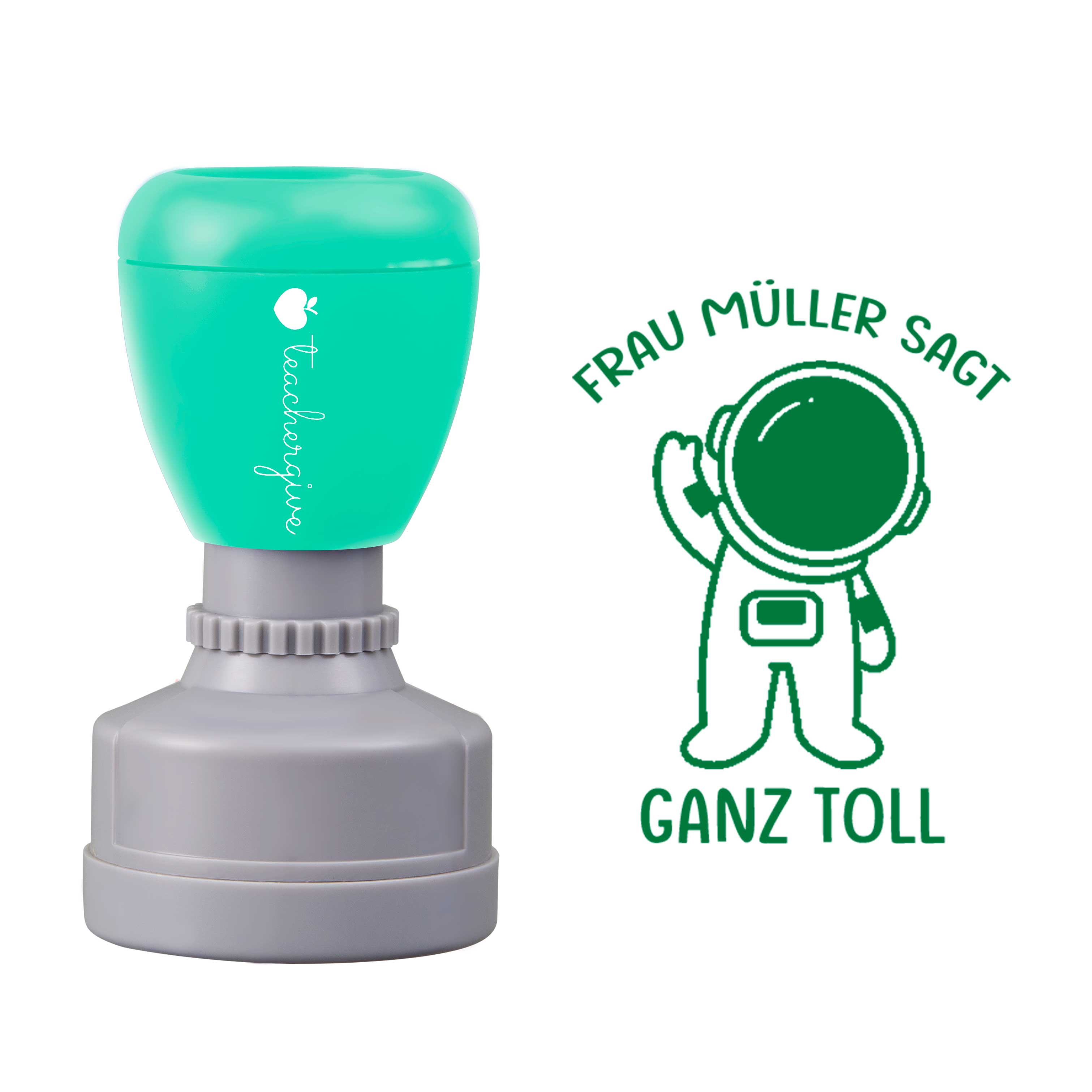 Personalisiert Name sagt ganz toll Lehrer Stempel