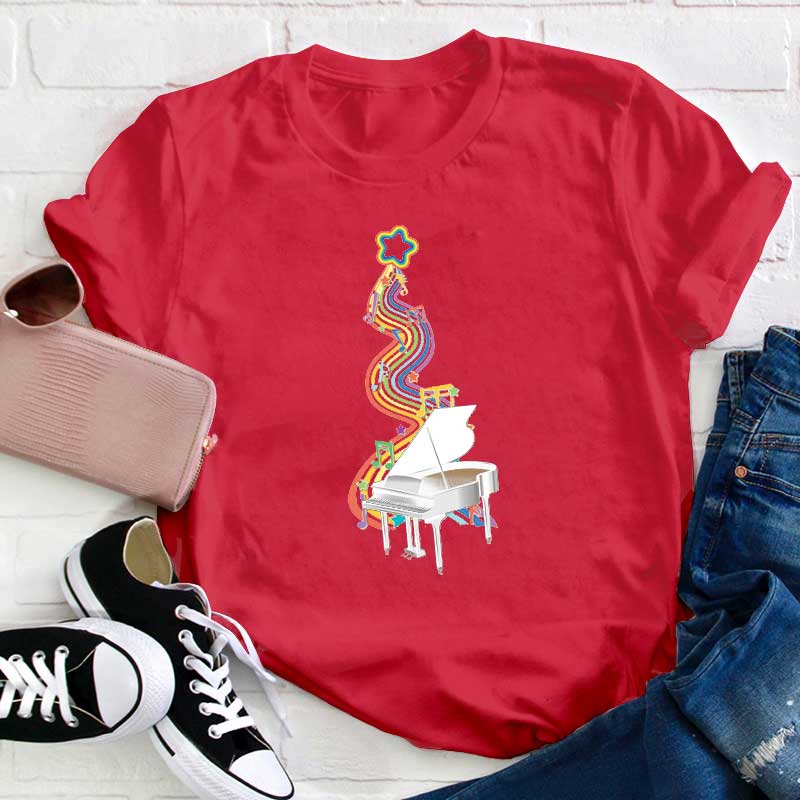 Klavier Musik Lehrer T-Shirt