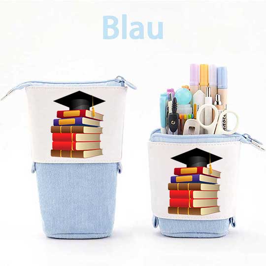 Buch und Abschluss Federmäppchen Mäppchen